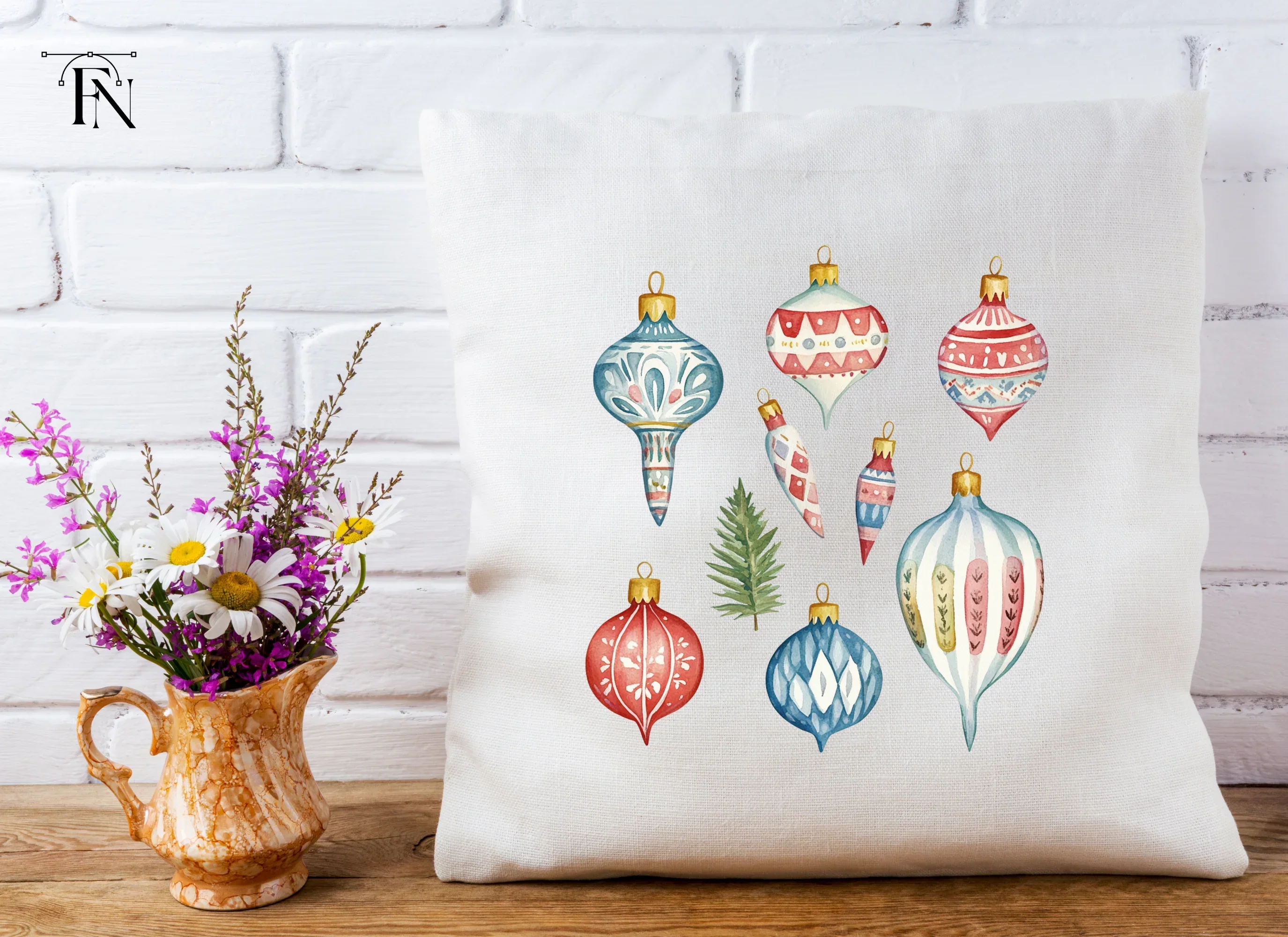 Christmas Ornaments Clipart Bundle - Image 5