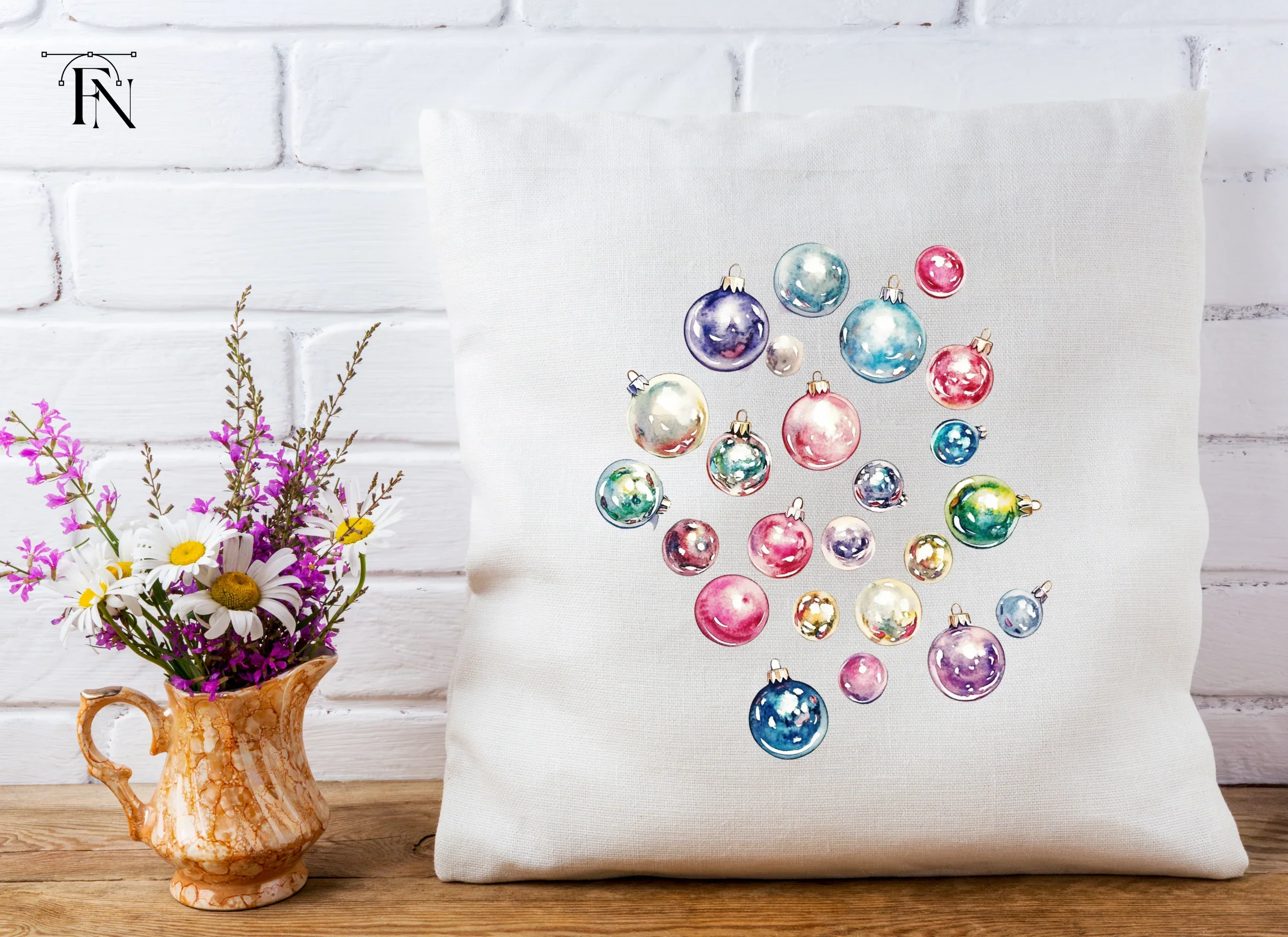 Christmas Ornaments Clipart Bundle - Image 3