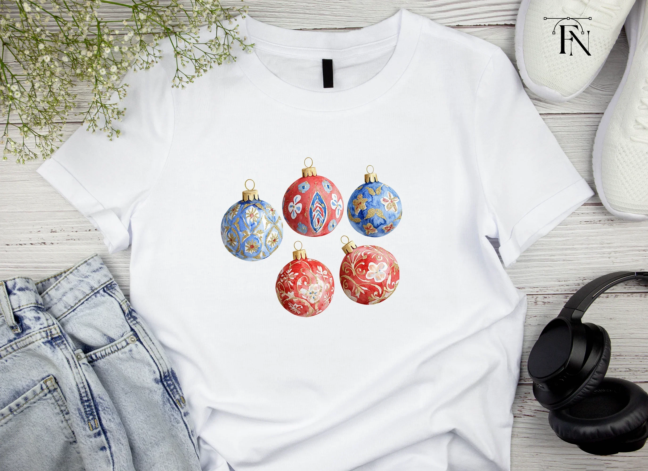 Christmas Ornaments Clipart Bundle - Image 4