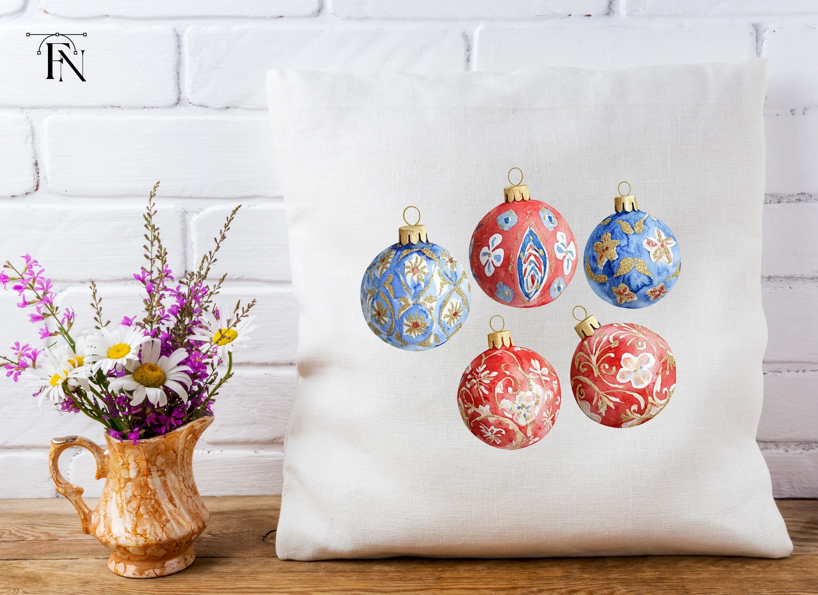 Christmas Ornaments Clipart Bundle - Image 5