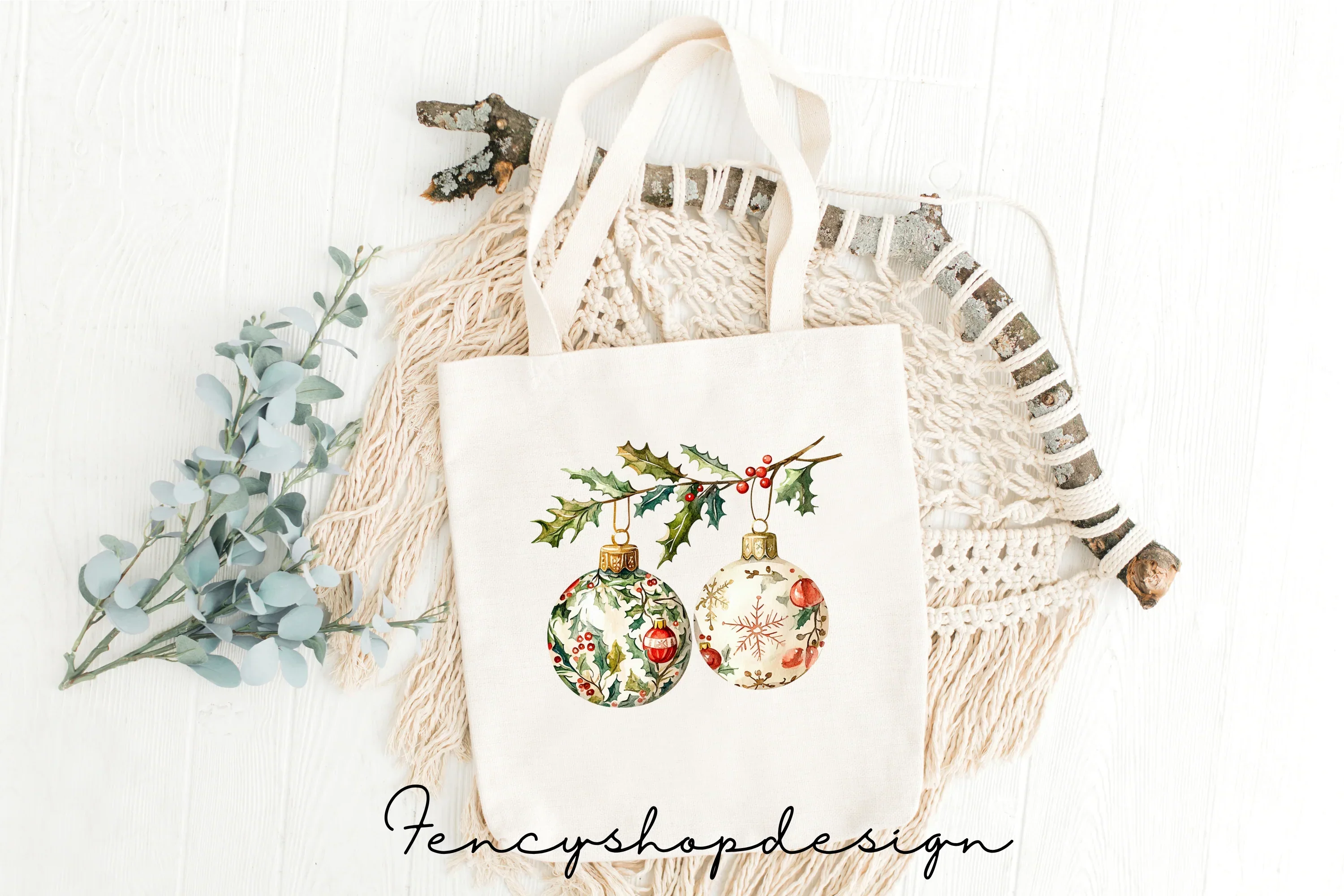 Christmas Ornaments Clipart Bundle - Image 8