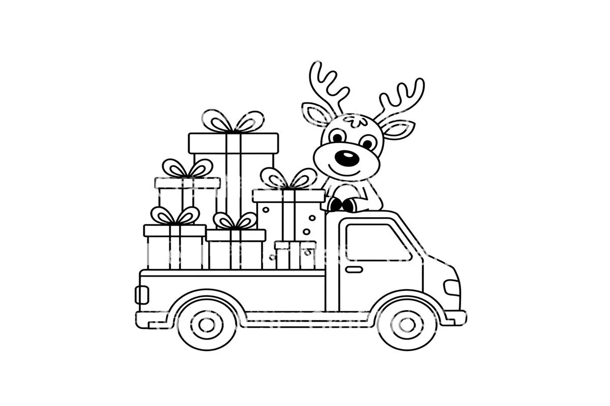 Christmas Reindeer Delivery Coloring Books - Image 4