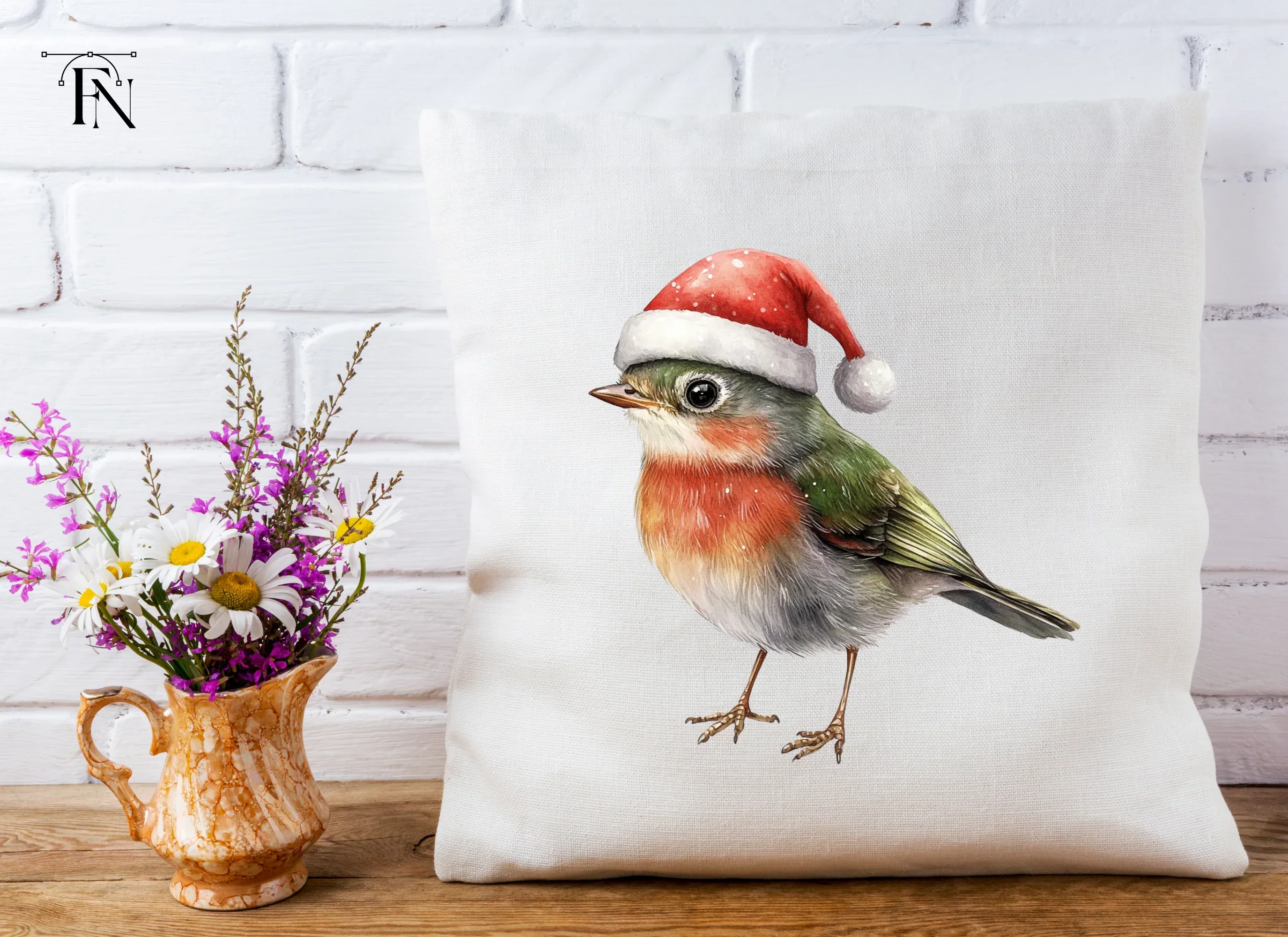Christmas Robin Birds Clipart Bundle - Image 5