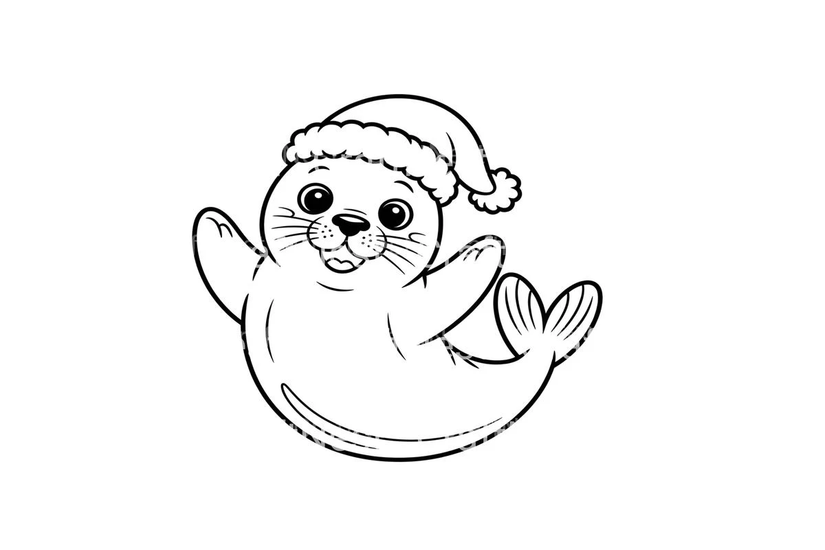 Christmas Seal Pups Fun Coloring Books - Image 2