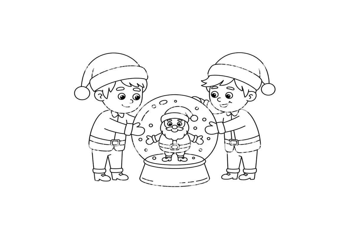 Christmas Snow GlobeFun Coloring Books - Image 4