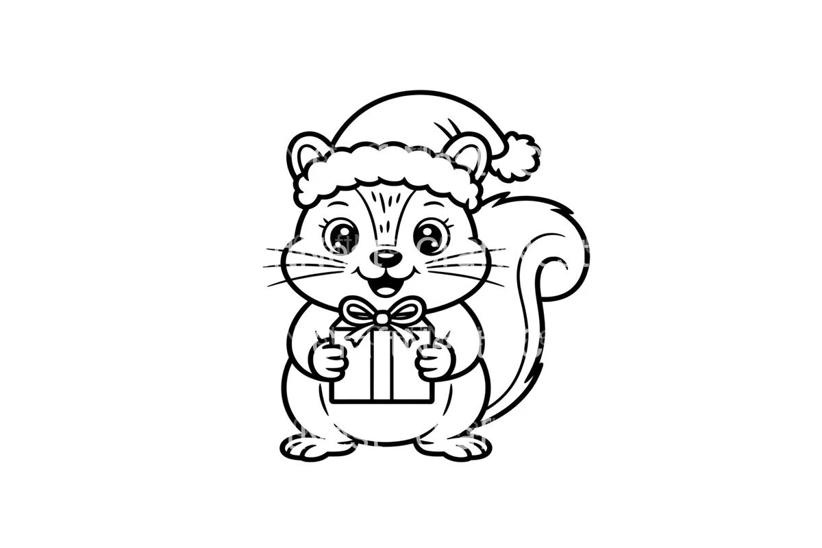 Christmas Squirrel Coloring Books - Image 2
