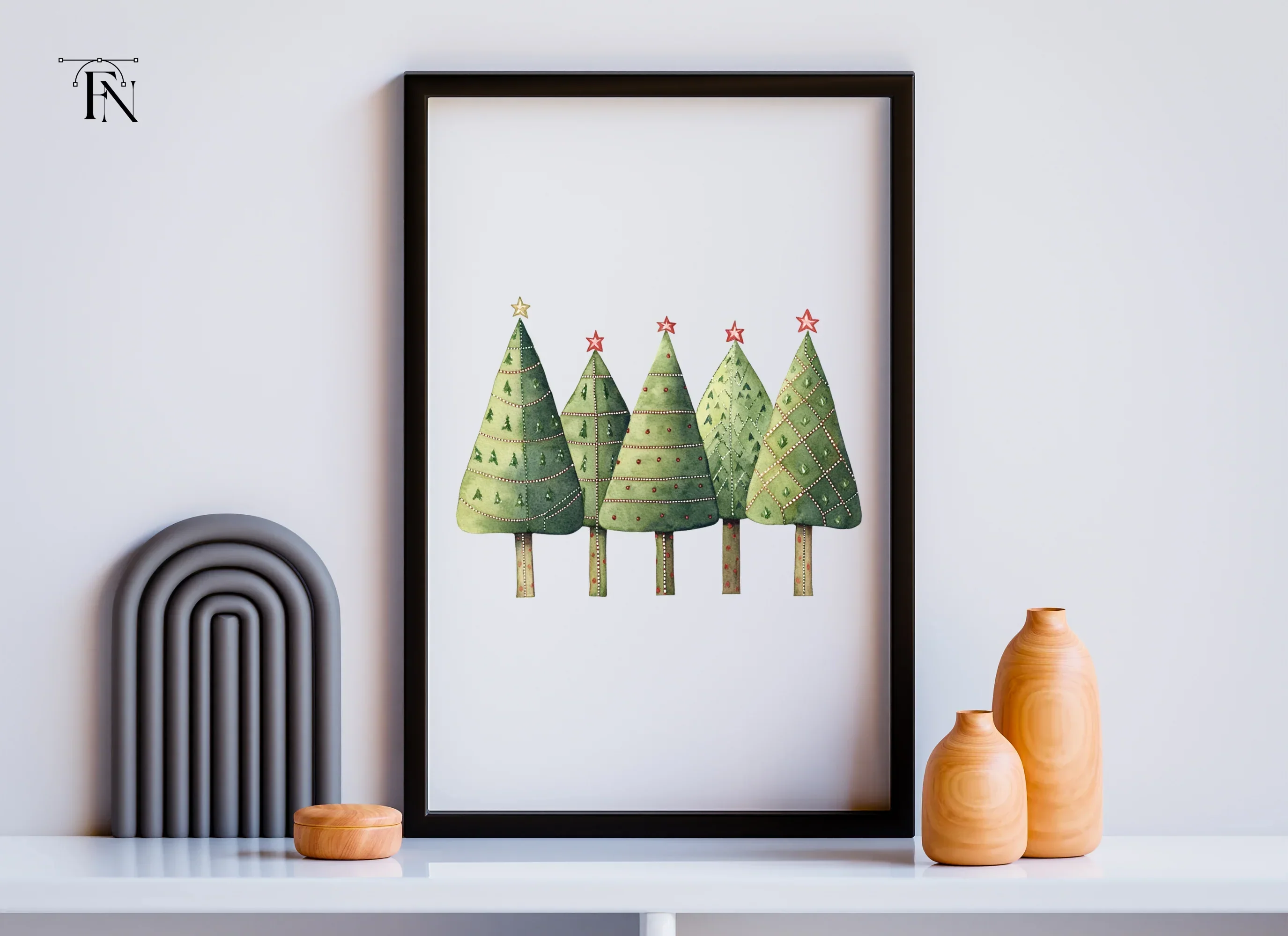 Christmas Tree Clipart Bundle - Image 6