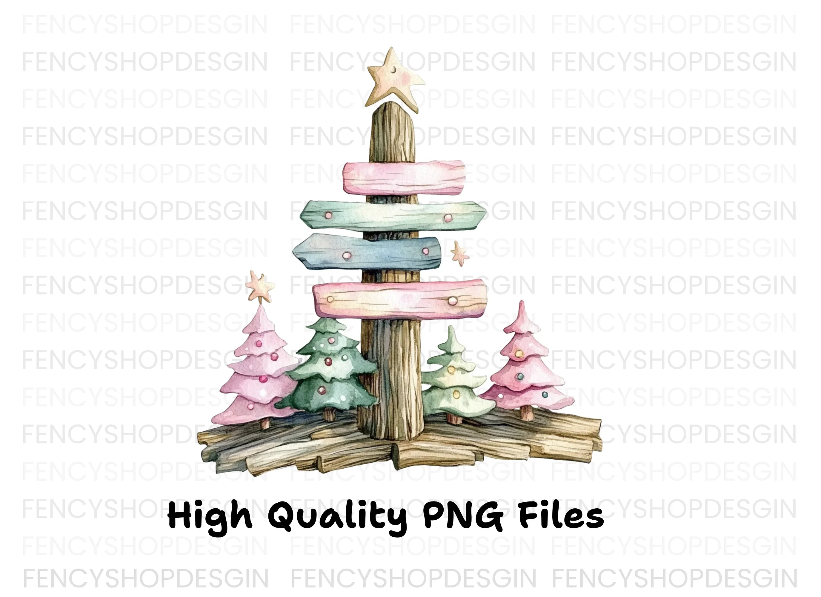 Christmas Tree Clipart Bundle - Image 5