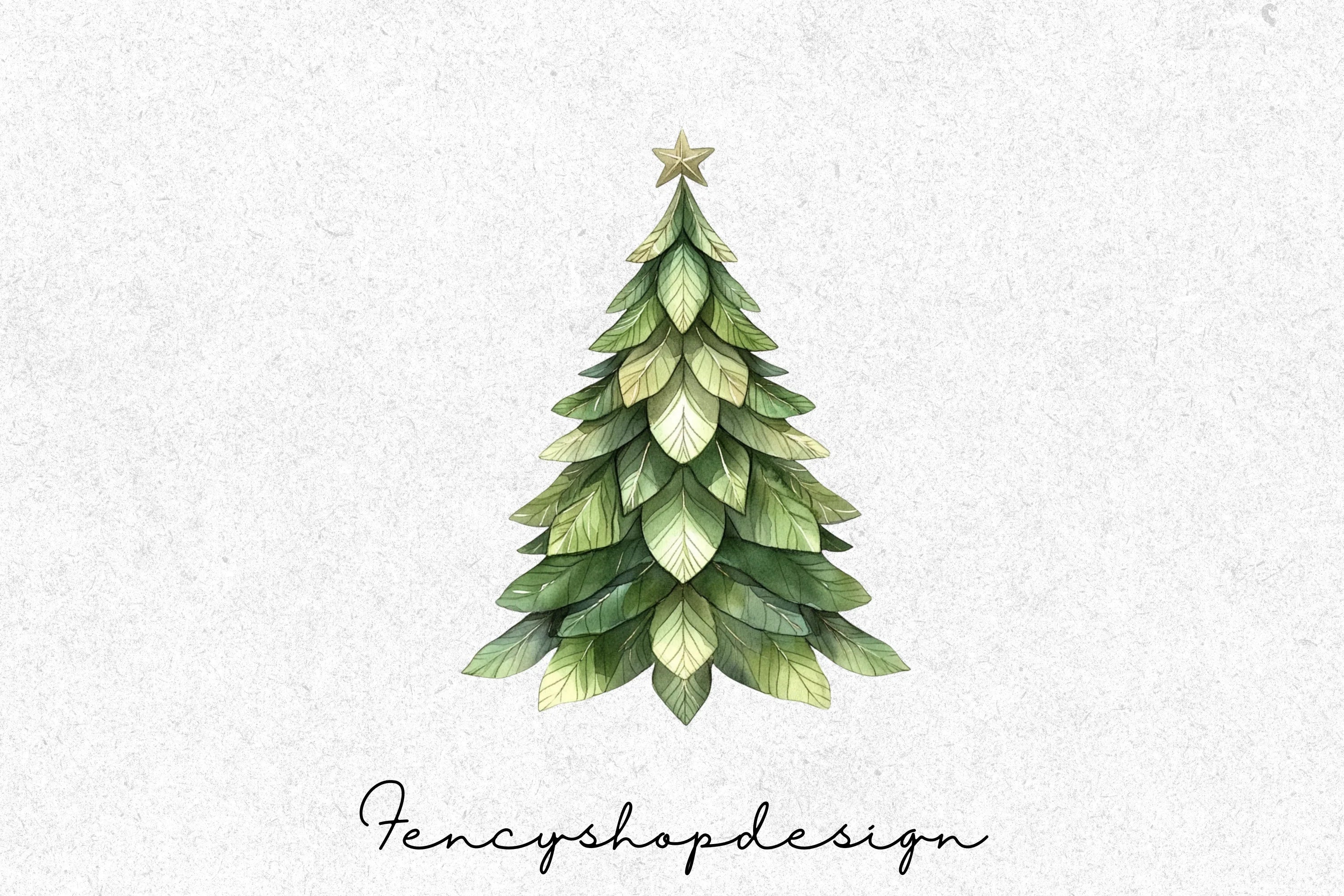 Christmas Tree Clipart Bundle - Image 3