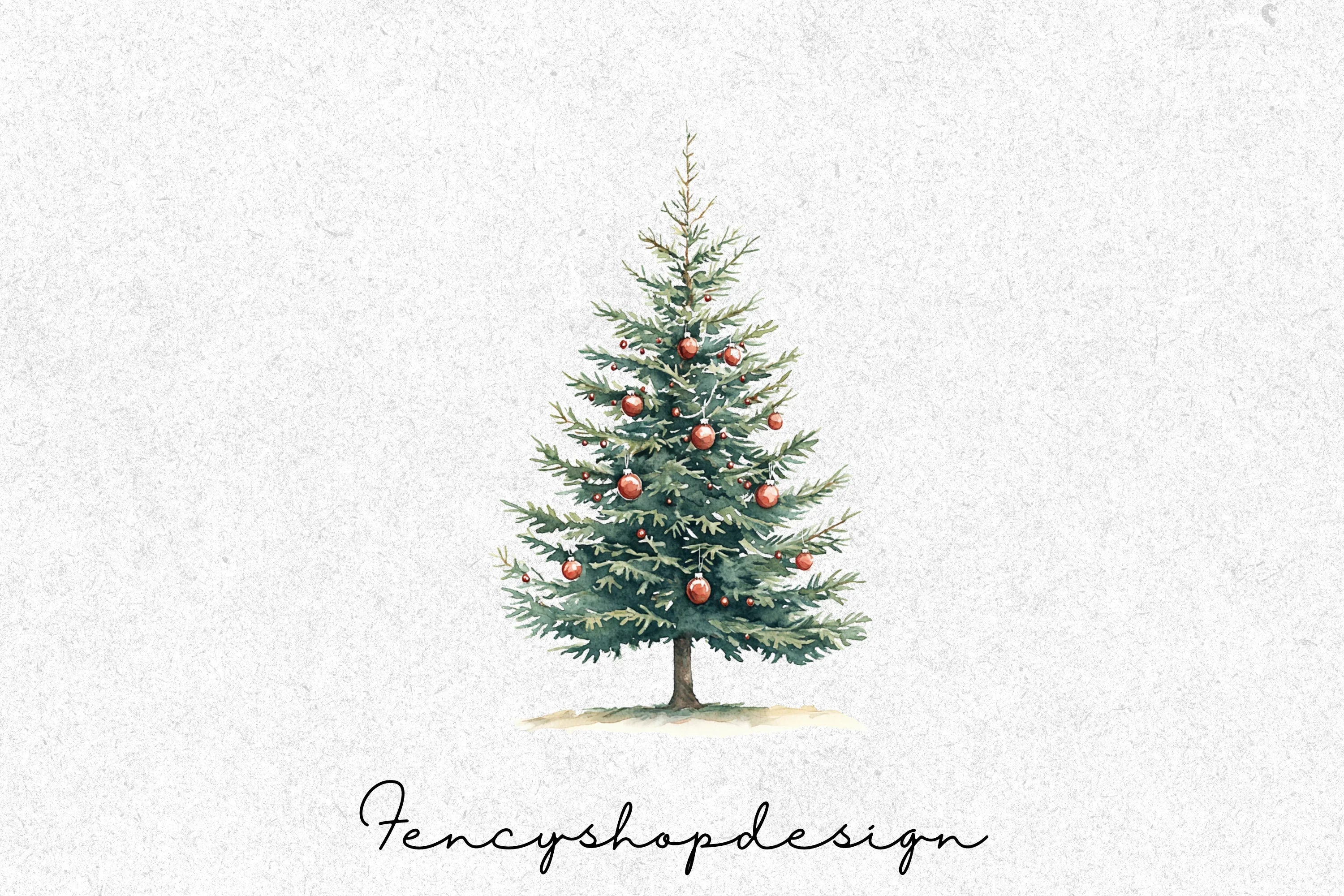 Christmas Tree Clipart Bundle - Image 3
