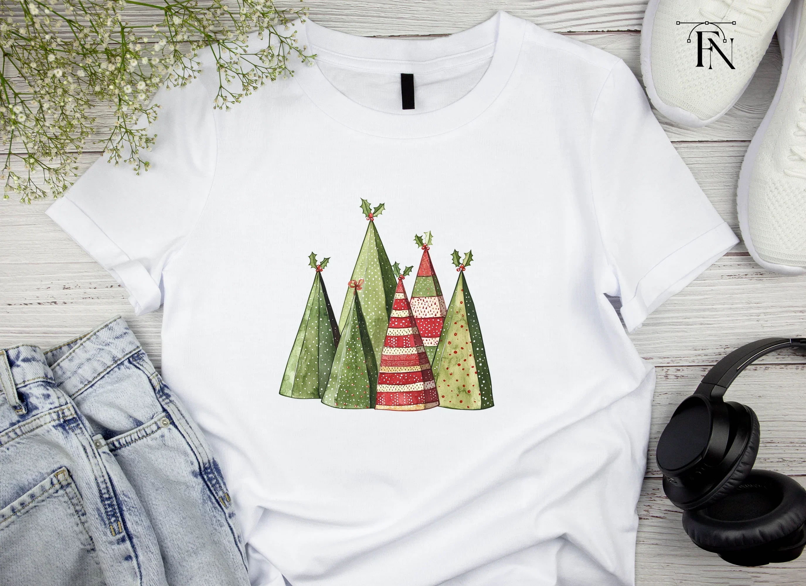 Christmas Tree Clipart Bundle - Image 3