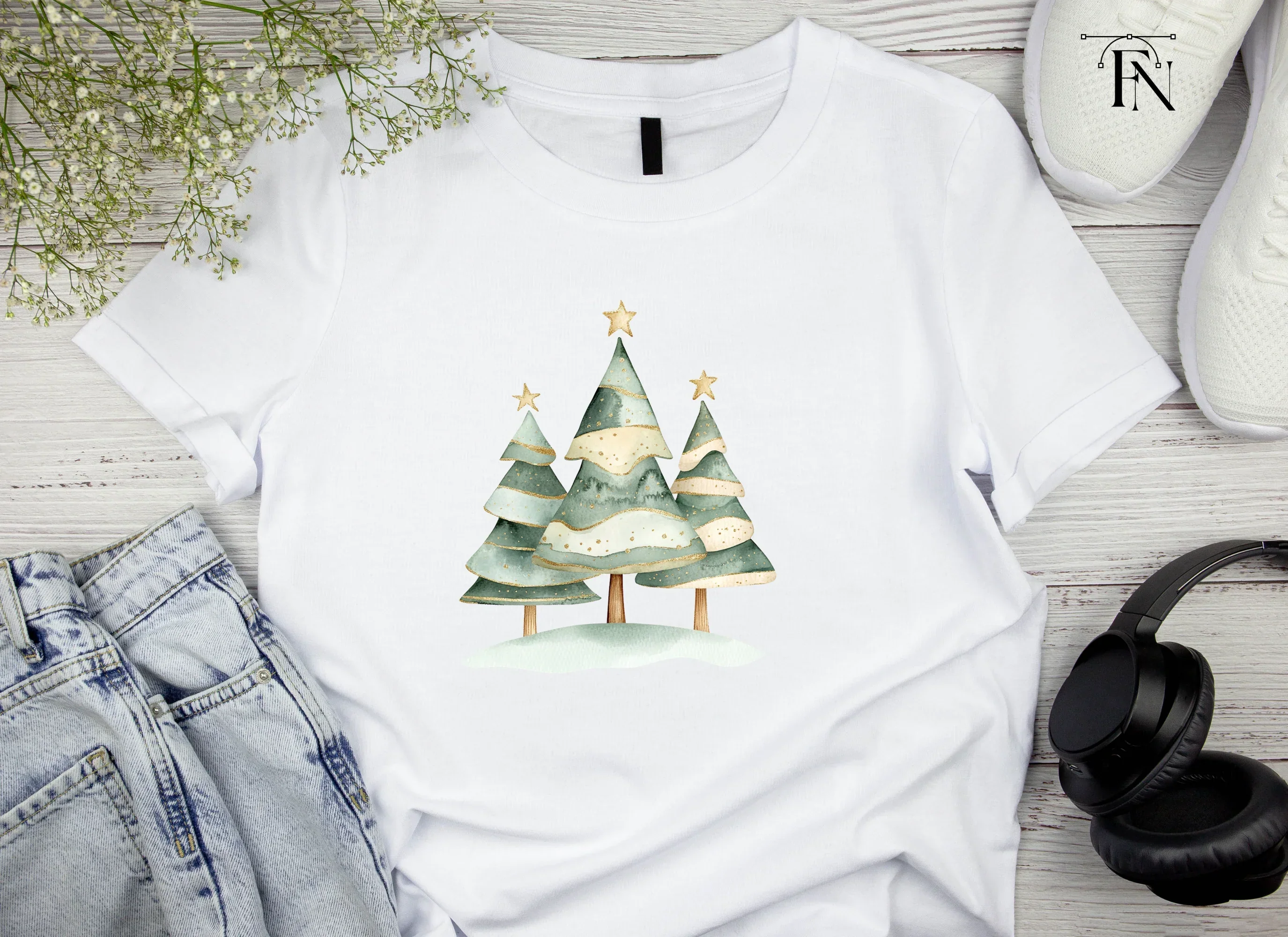 Christmas Tree Forest Clipart Bundle - Image 4