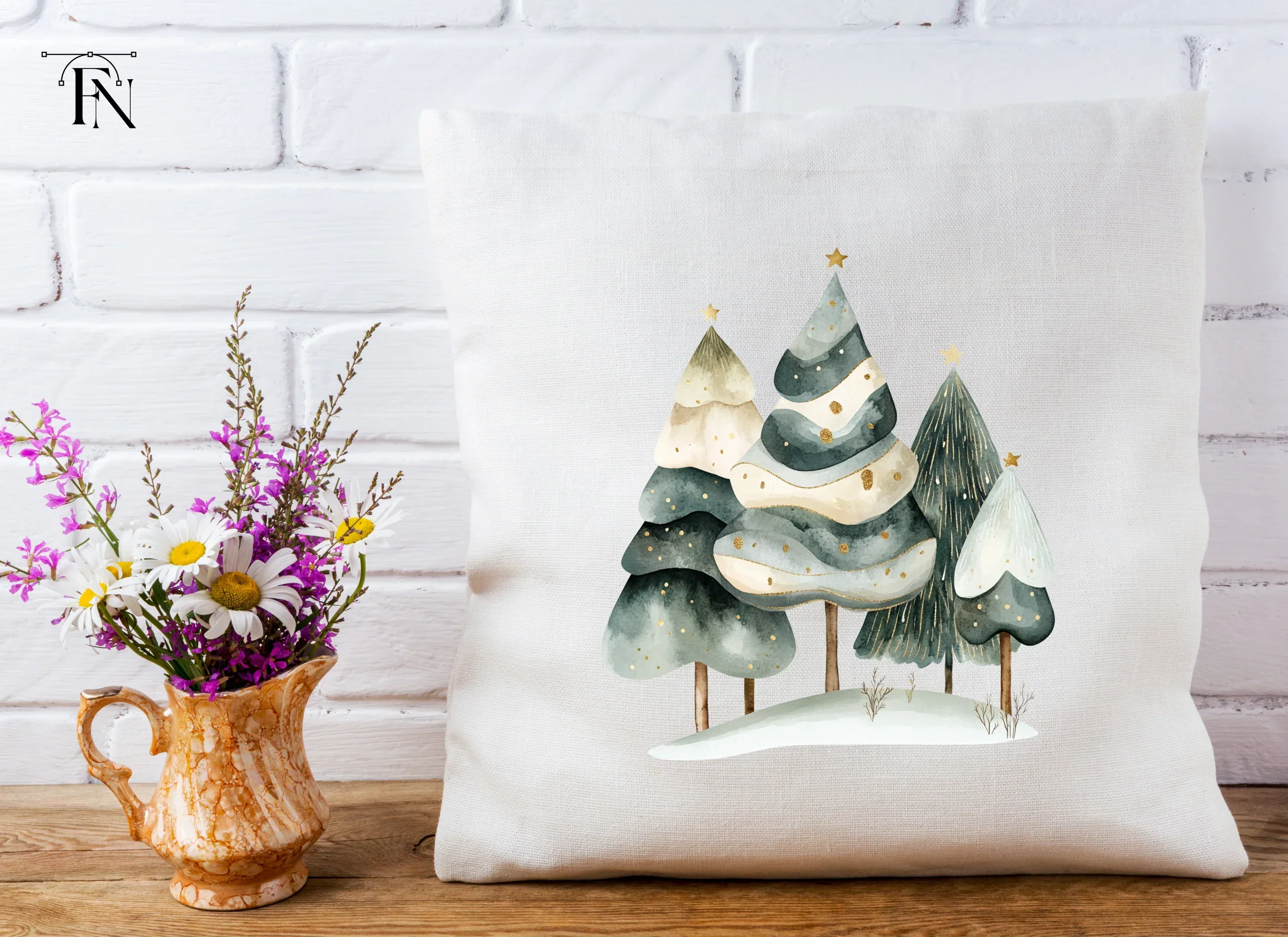 Christmas Tree Forest Clipart Bundle - Image 5