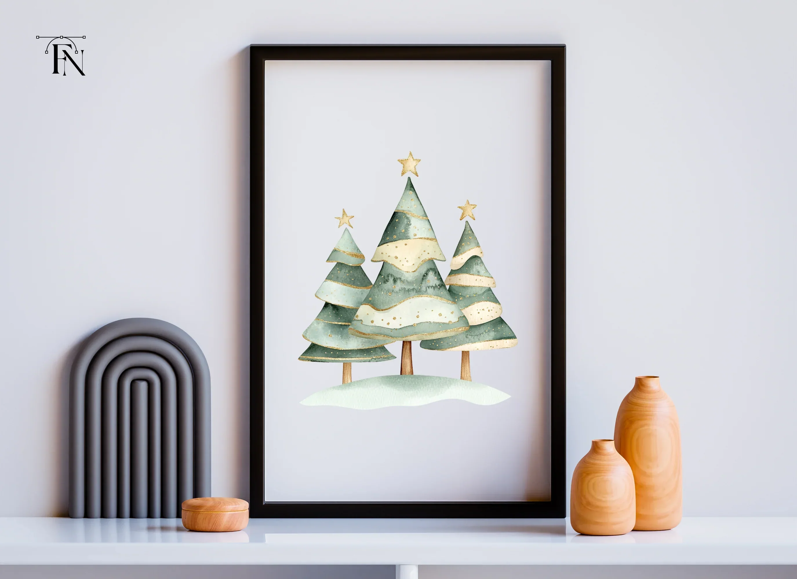 Christmas Tree Forest Clipart Bundle - Image 6