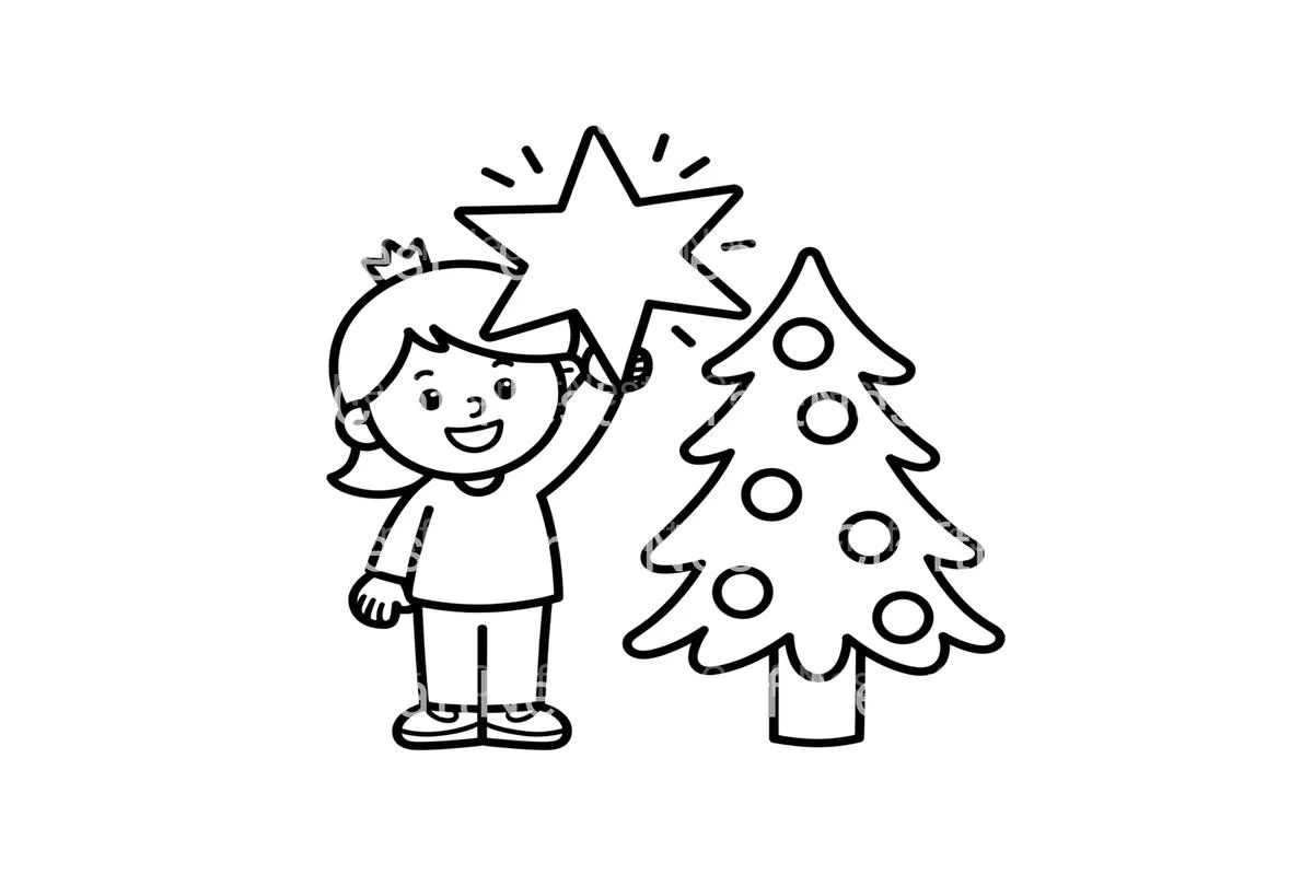 Christmas Tree Topper Coloring Books - Image 3