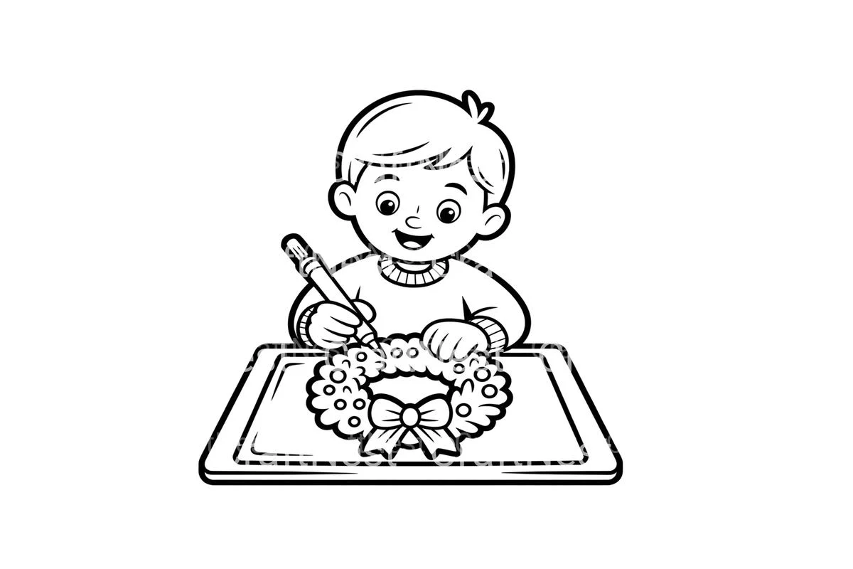 Christmas WreathFun Coloring Books - Image 2