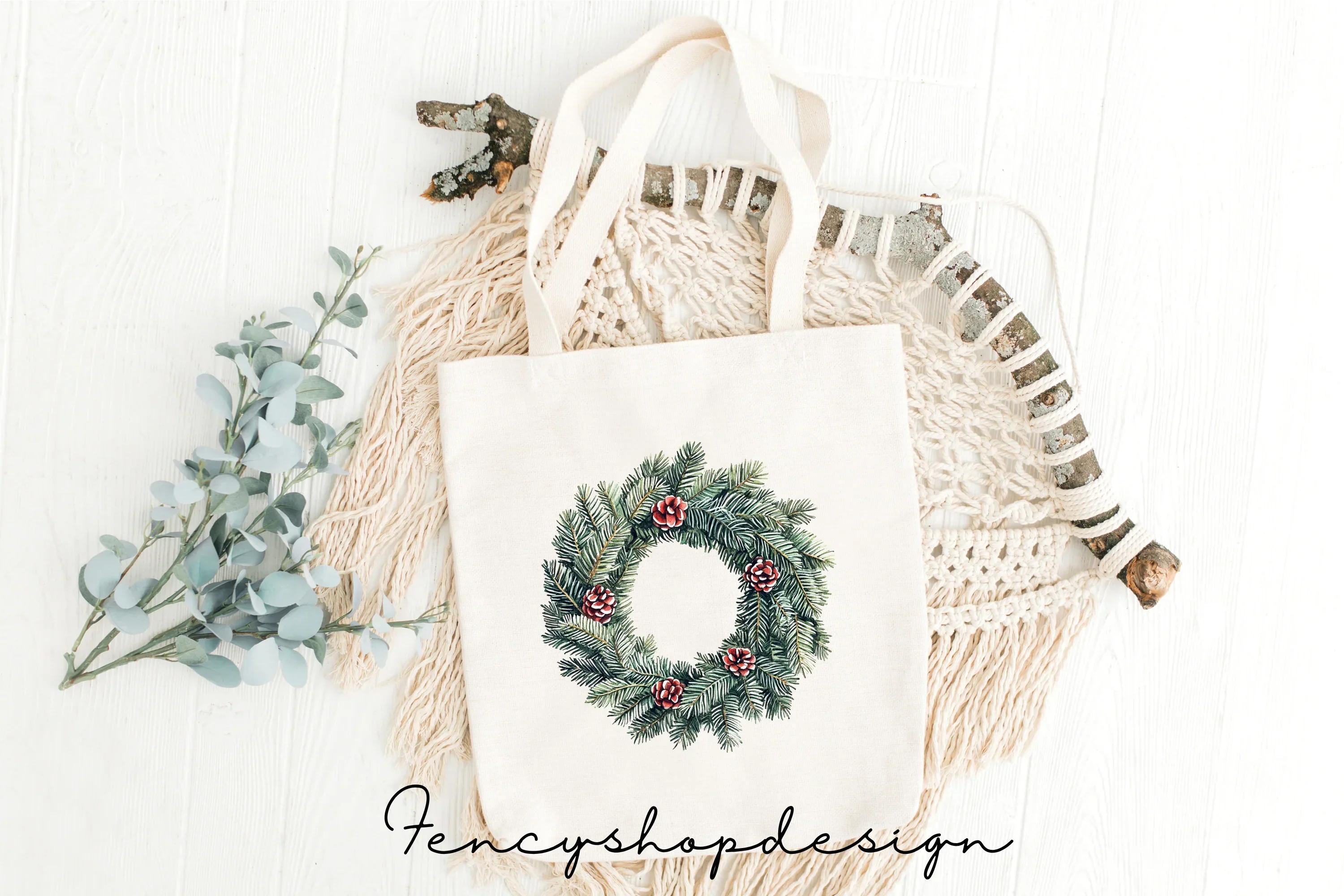 Christmas Wreaths Clipart Bundle - Image 5