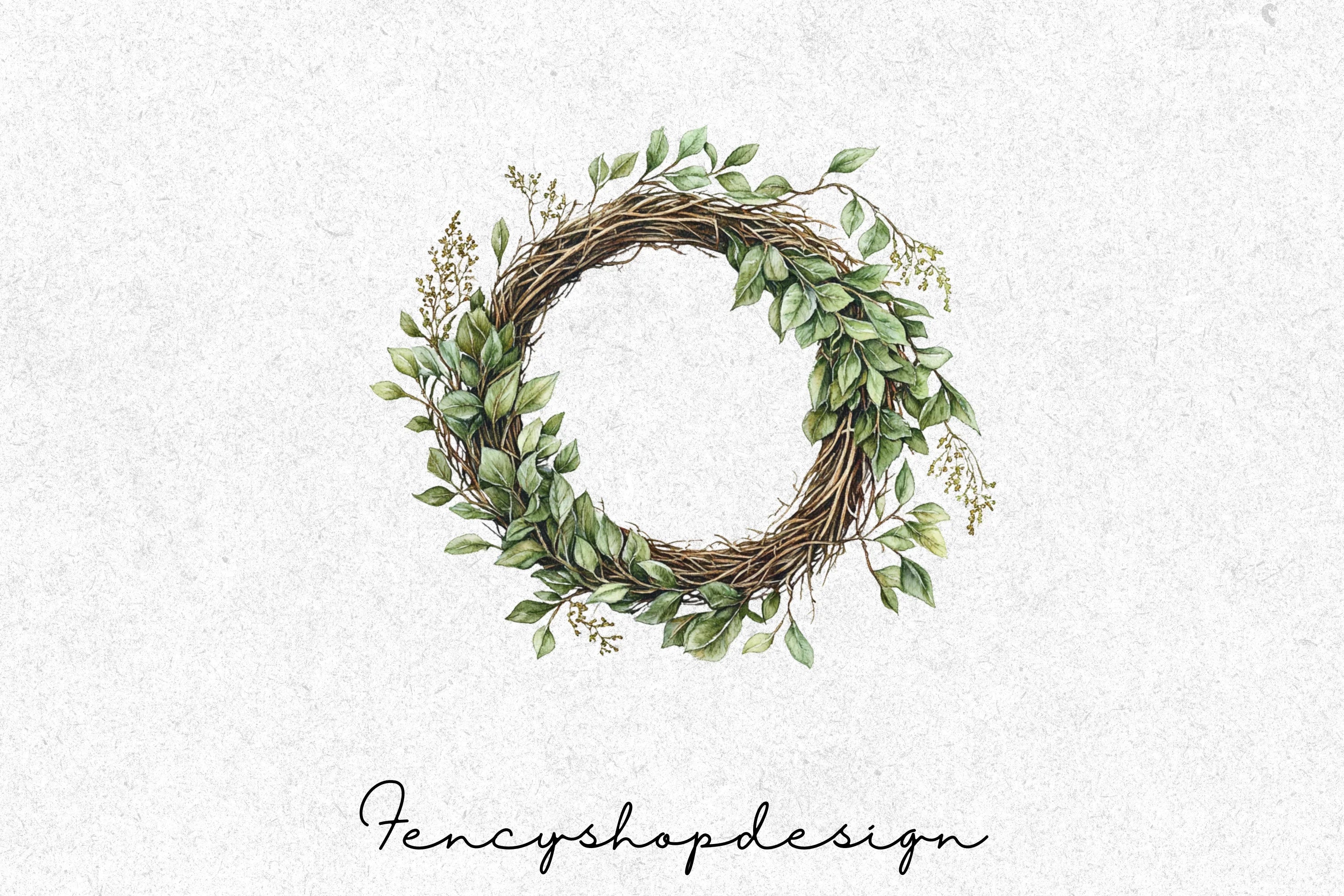 Christmas Wreaths Clipart Bundle - Image 7