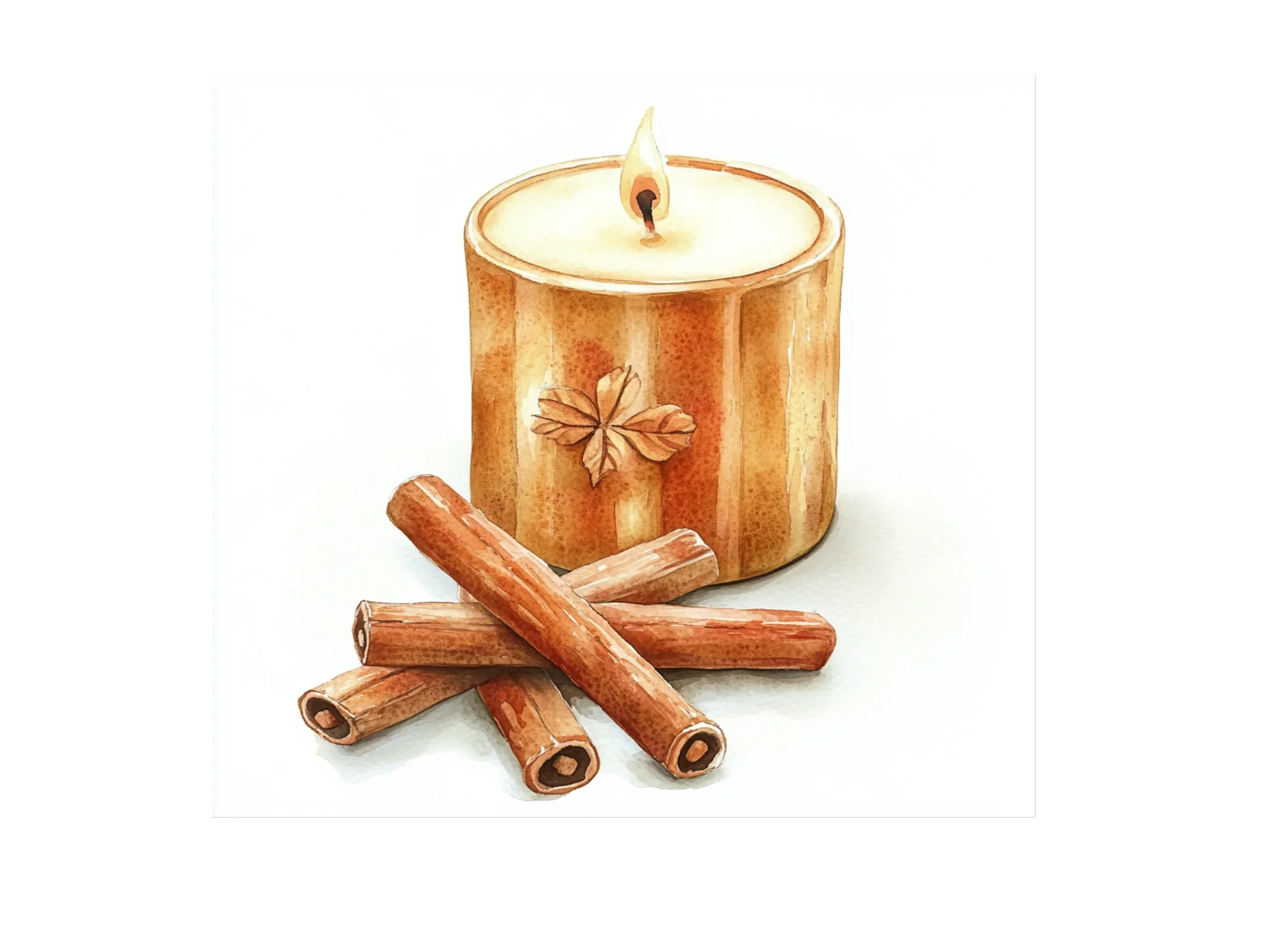 Cinnamon Candle Clipart Bundle - Image 2