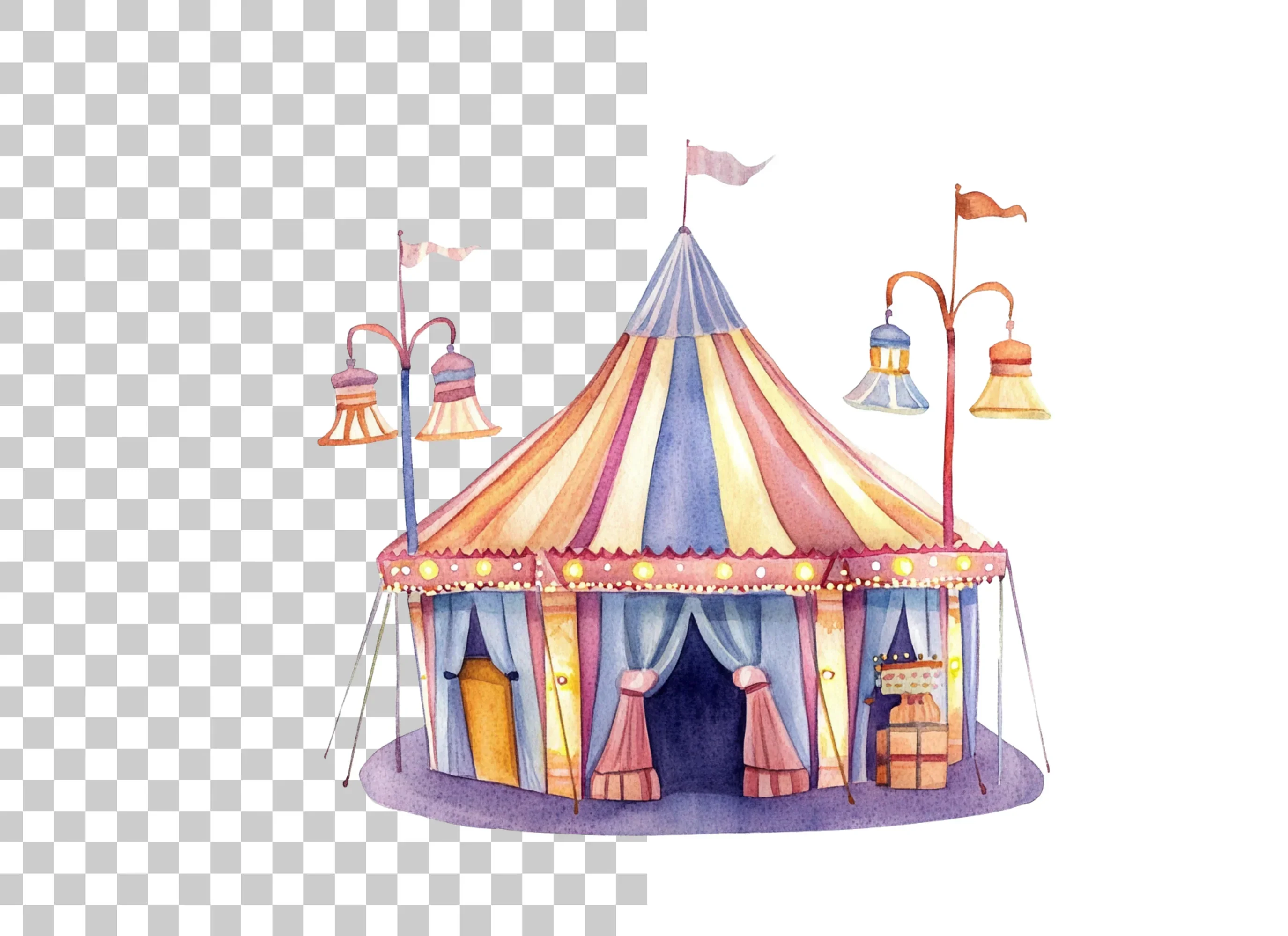 Circus Tent Clipart Bundle - Image 2