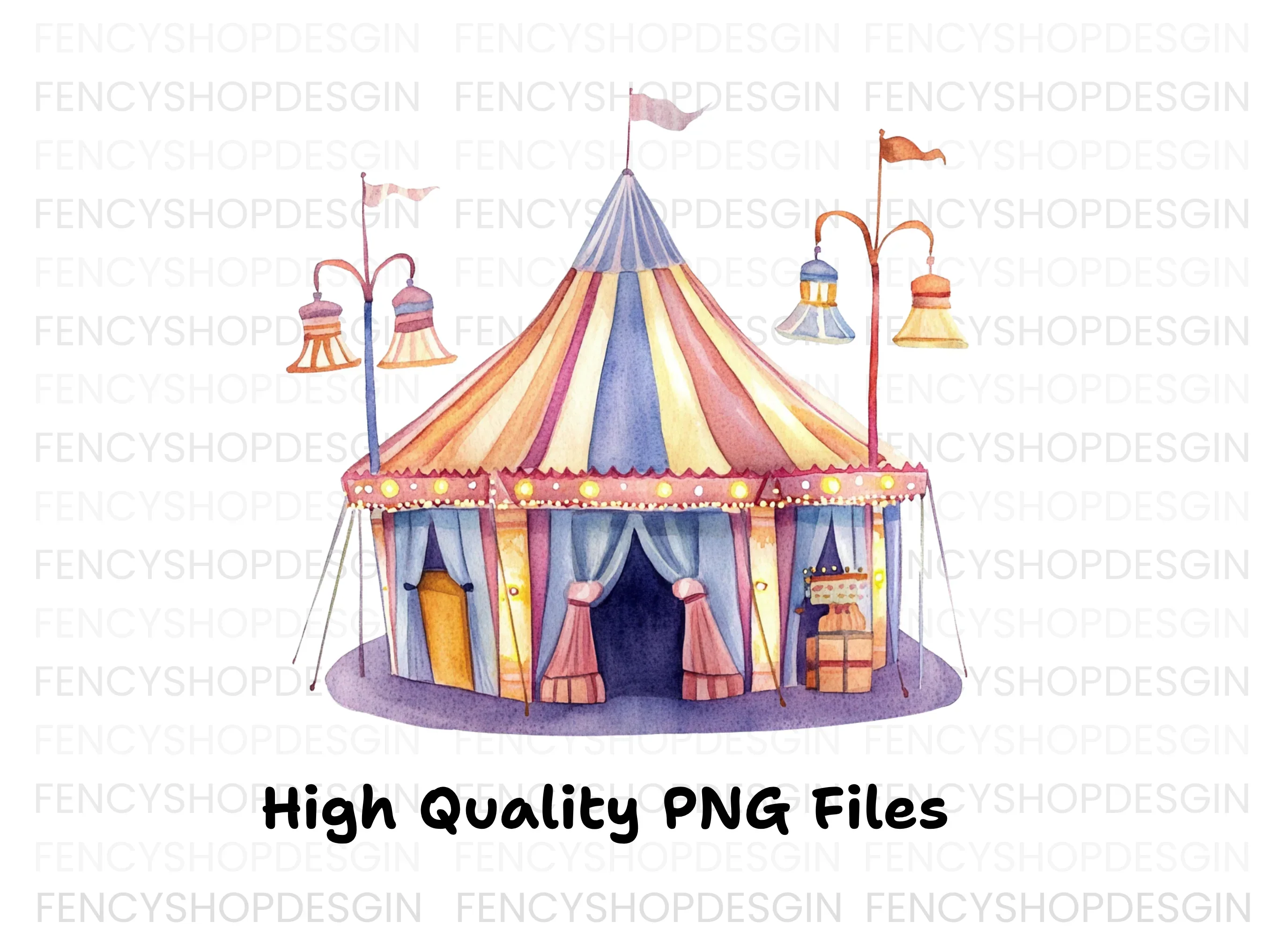 Circus Tent Clipart Bundle - Image 3