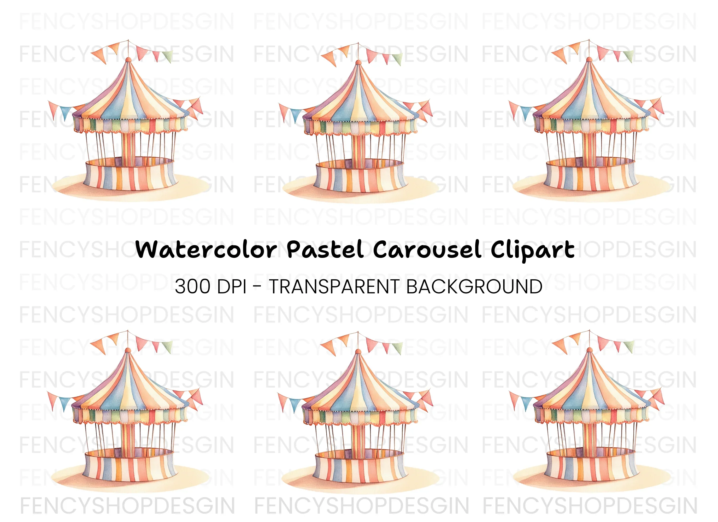 Circus Tent Clipart Bundle