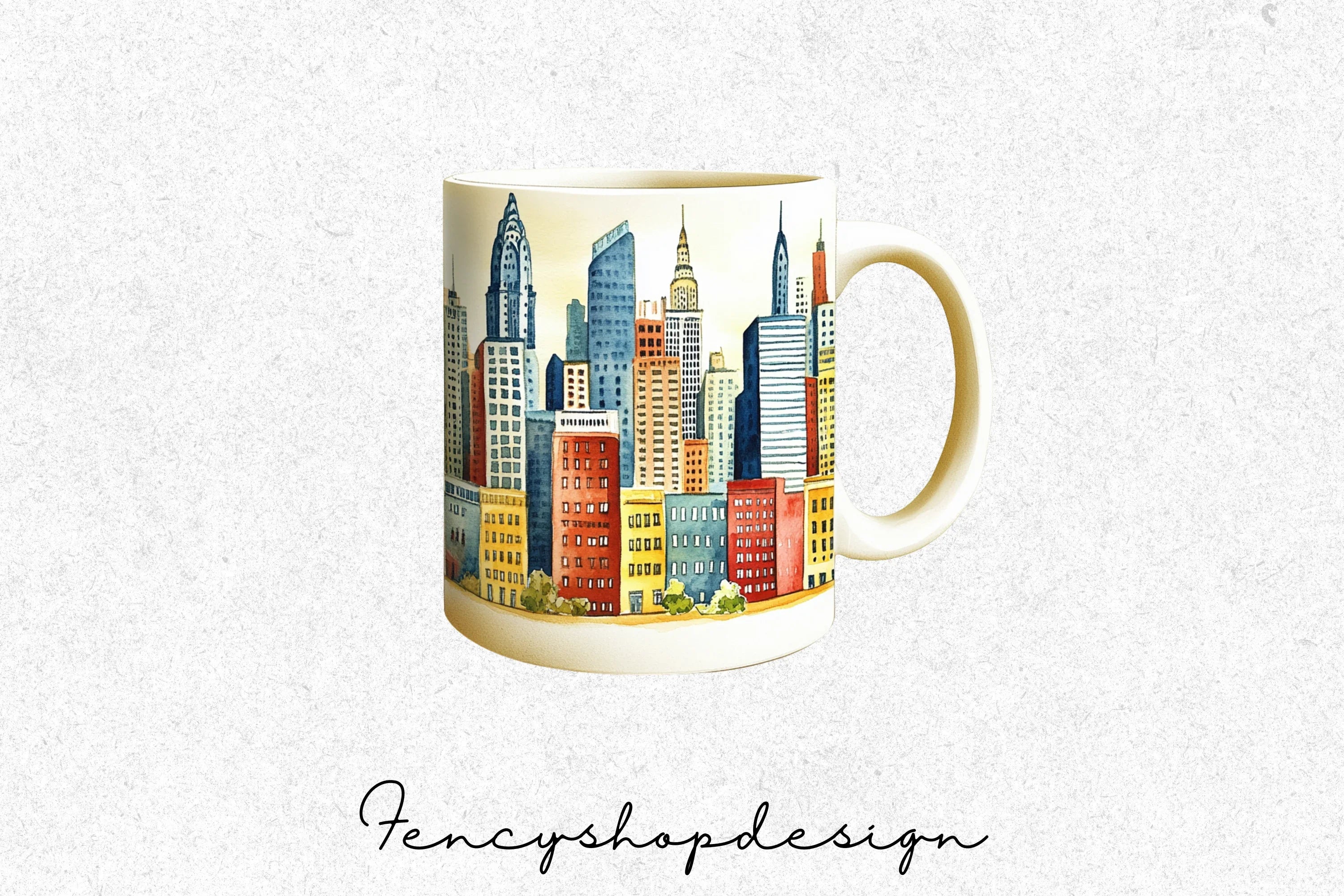 Cityscape Mugs Clipart Bundle - Image 4