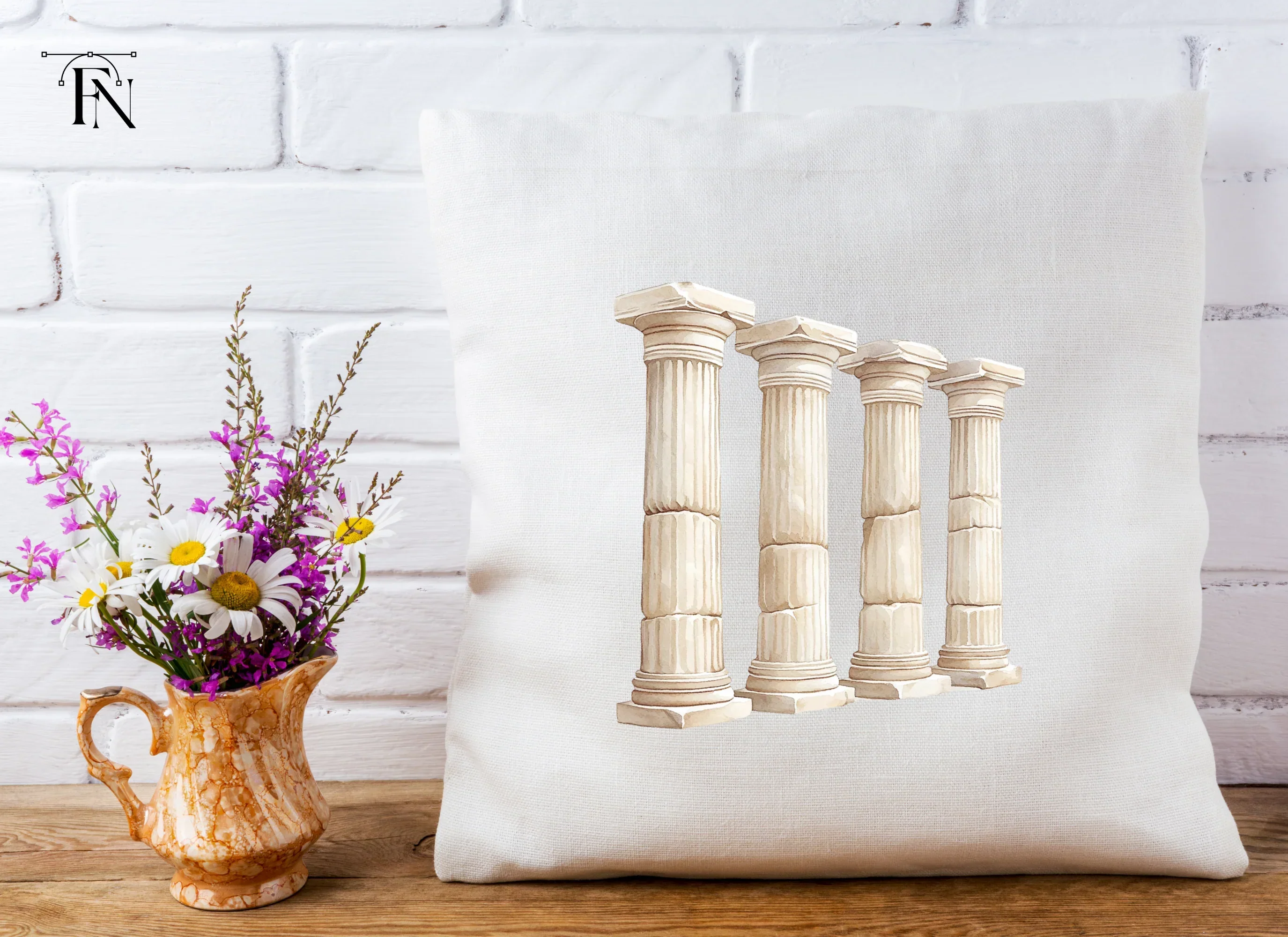 Classic Greek Pillars Clipart Bundle - Image 5