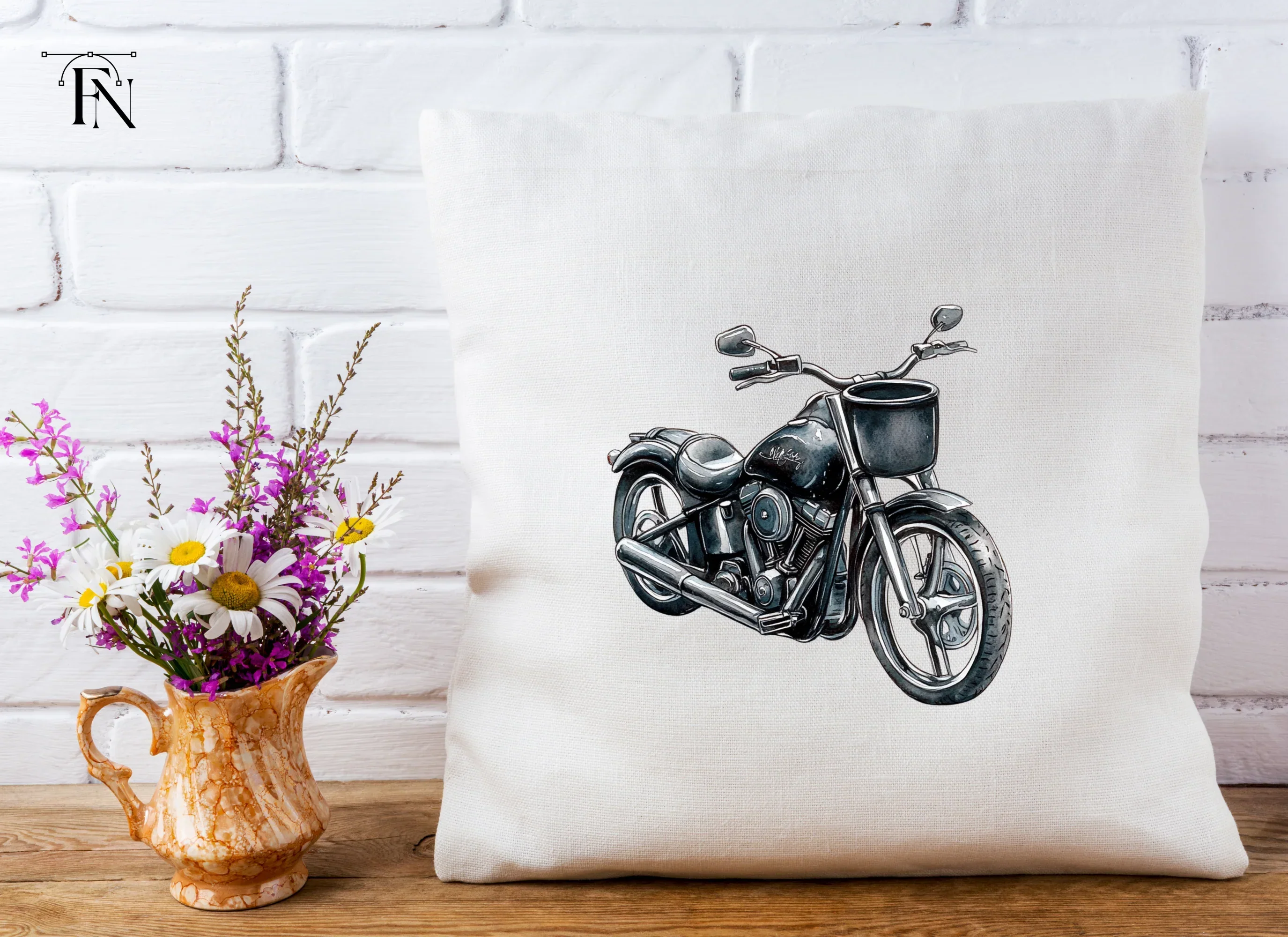Classic Motorcycle Clipart Bundle - Image 5