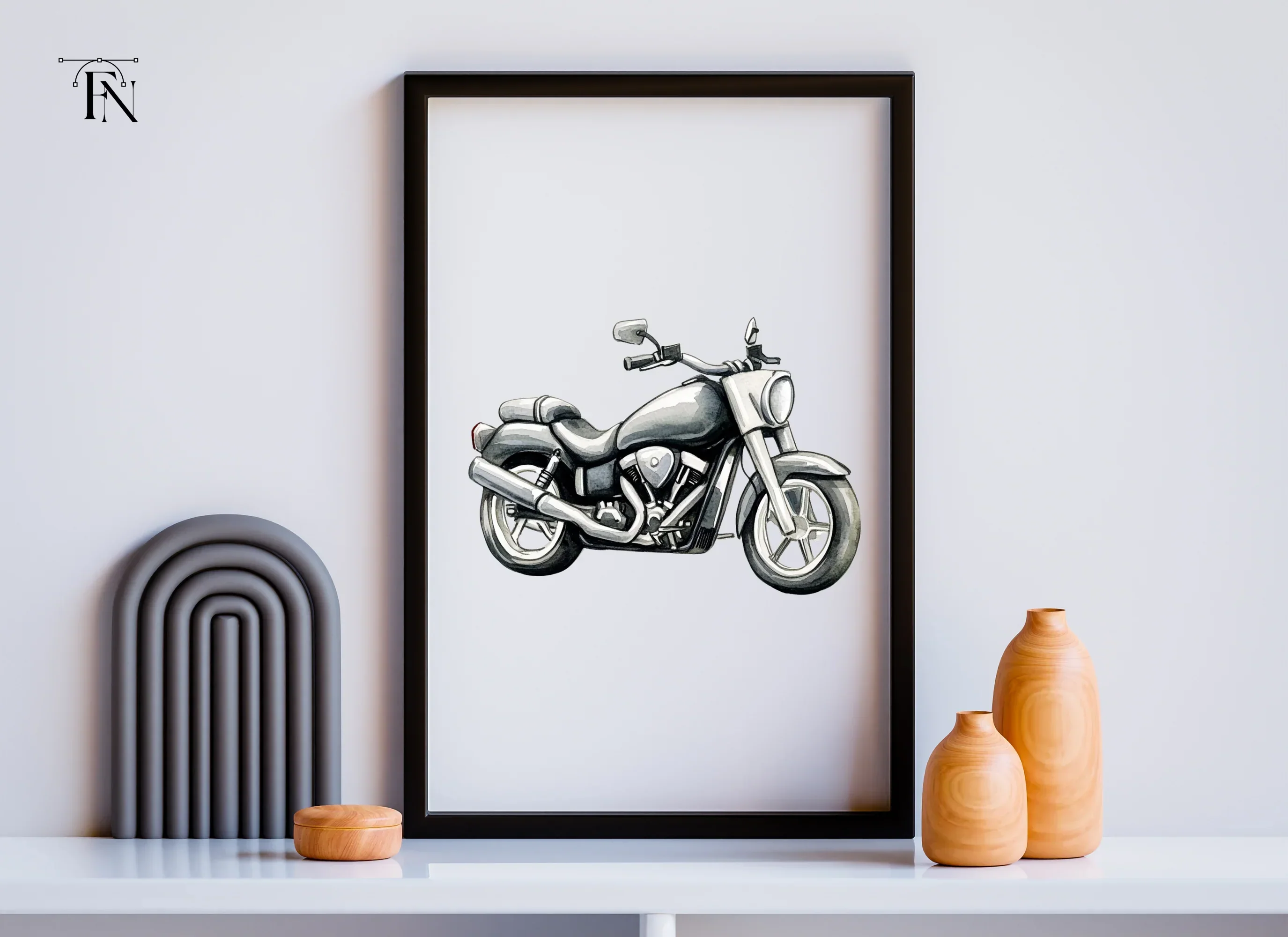 Classic Motorcycle Clipart Bundle - Image 6