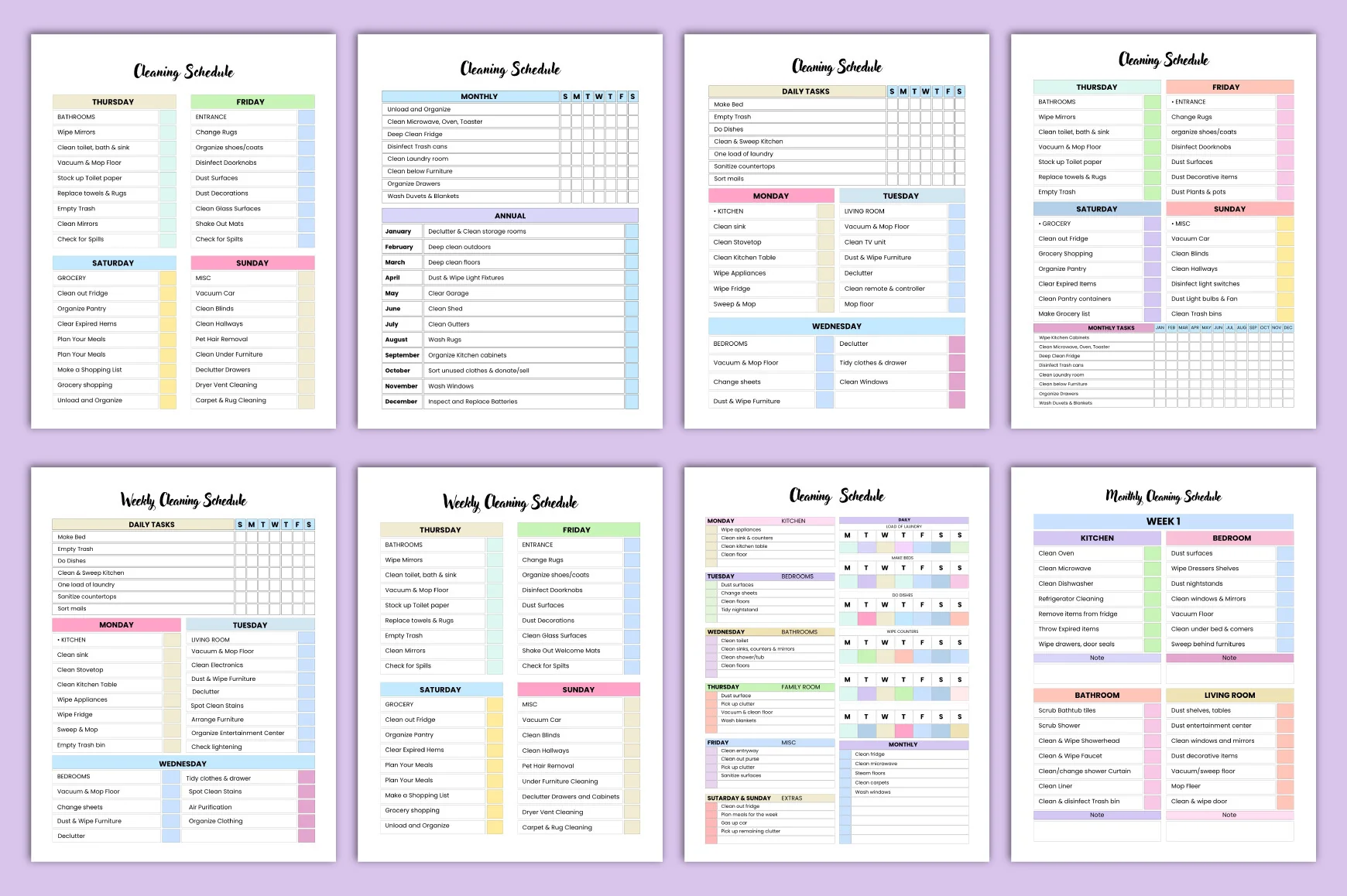 Cleaning Schedule Planner Template - Image 4
