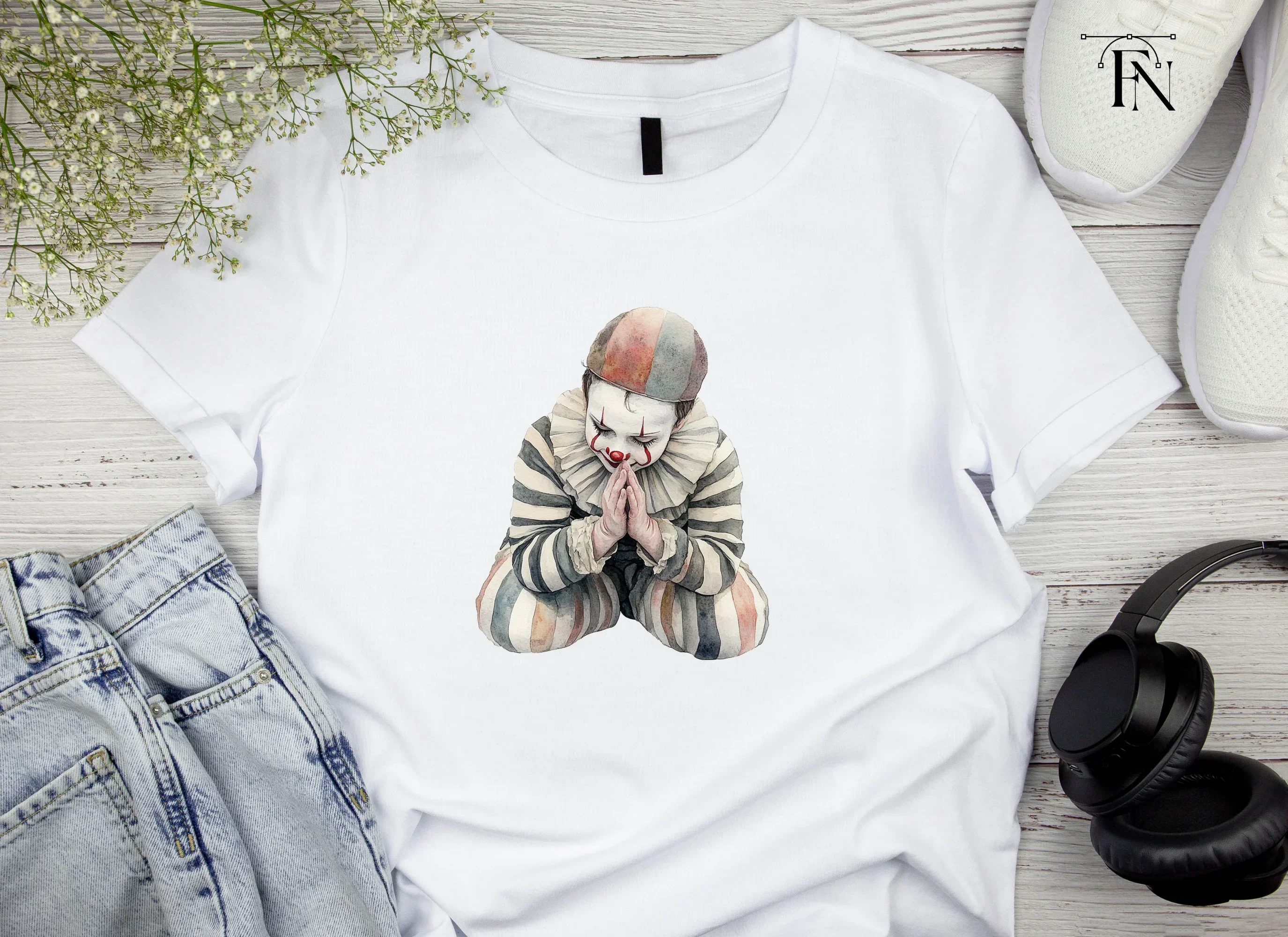 Clowns Praying Clipart Bundle - Image 4