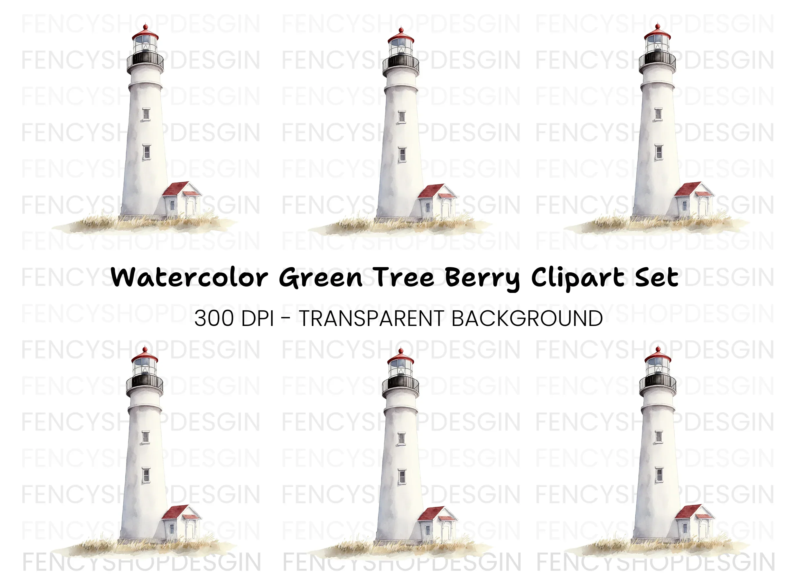 Coastal Lighthouse Clipart Bundle