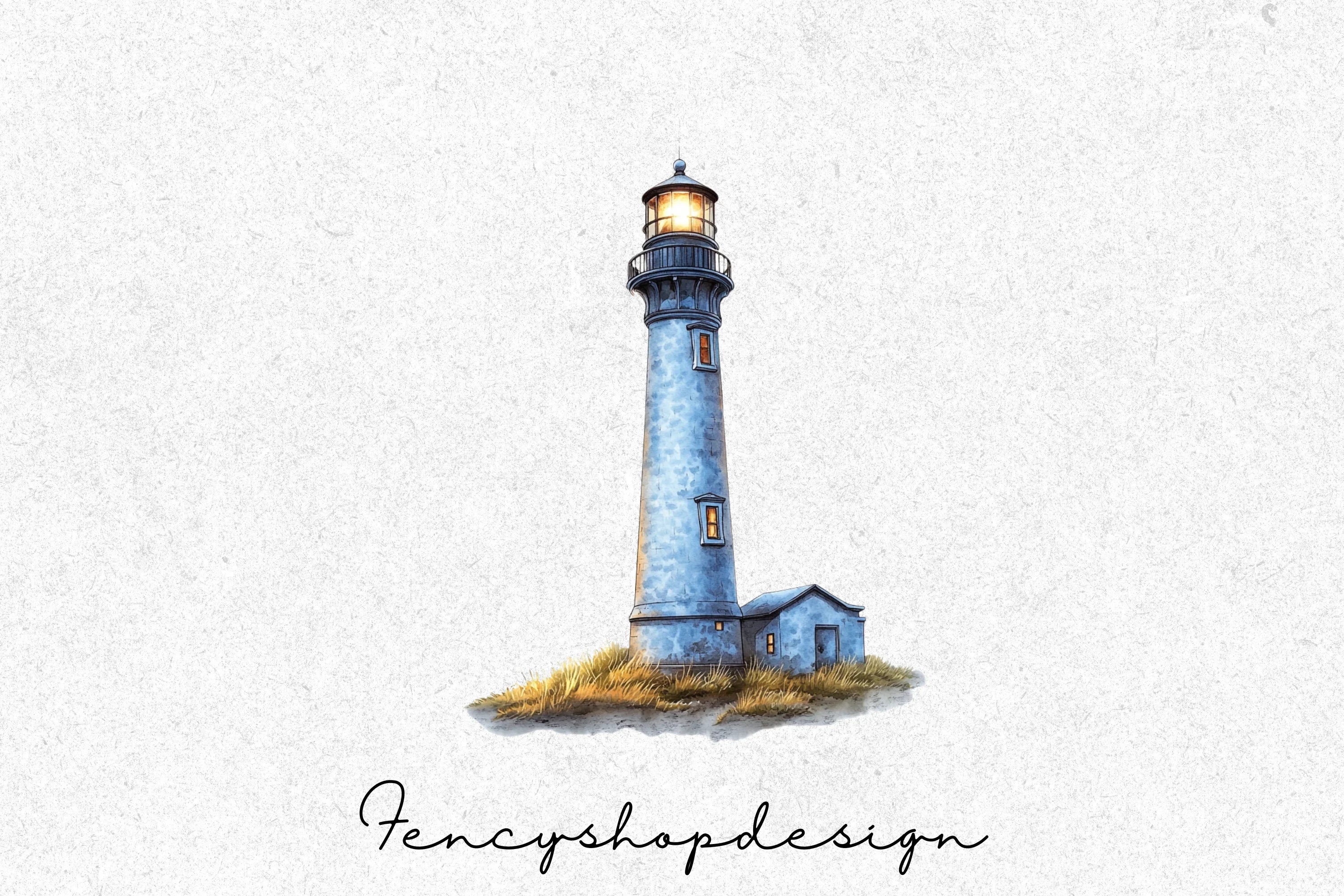 Coastal Lighthouse Clipart Bundle - Image 3