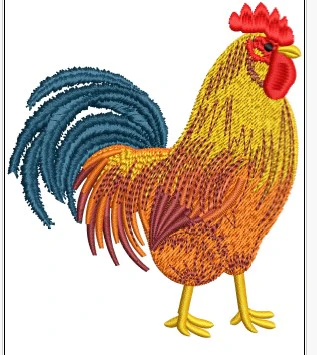 Cock Embroidery Design
