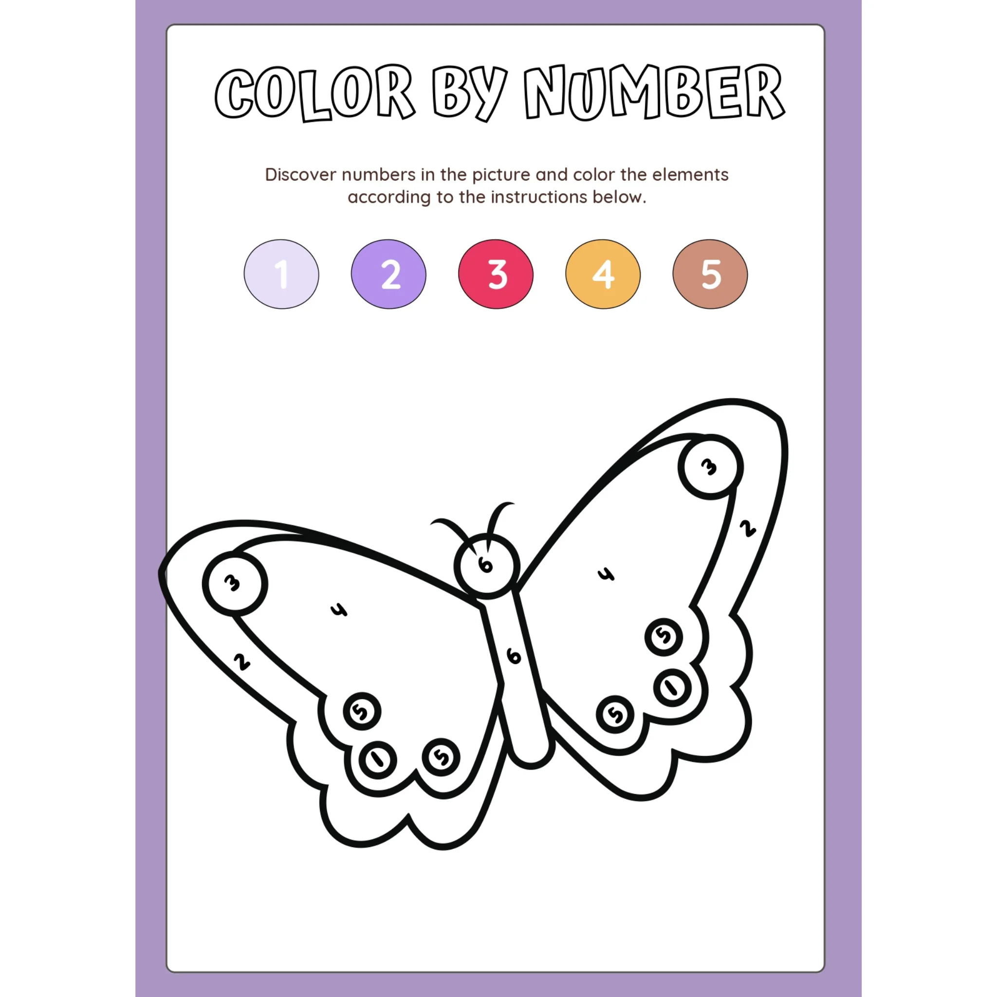Color by Number Activity Worksheets - Image 4