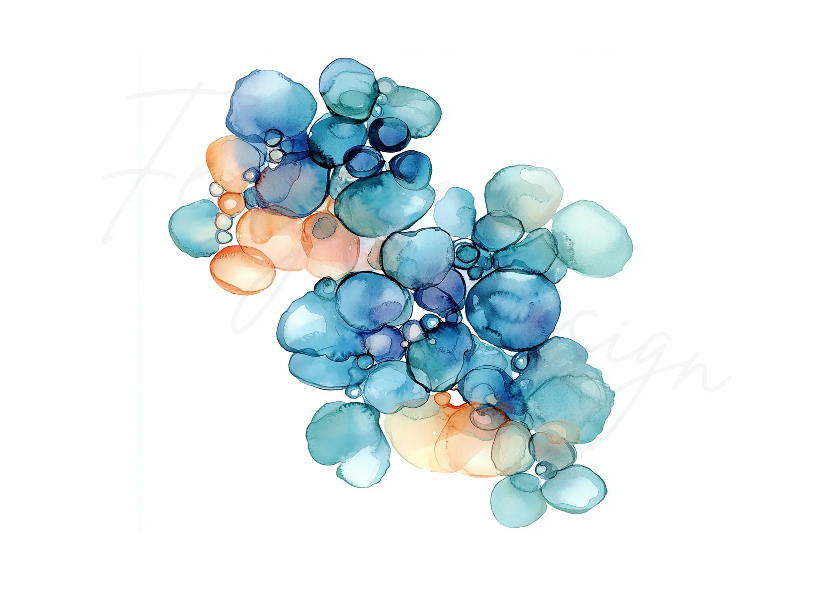 Colorful Alcohol Ink Splash Designs Clipart Bundle - Image 2