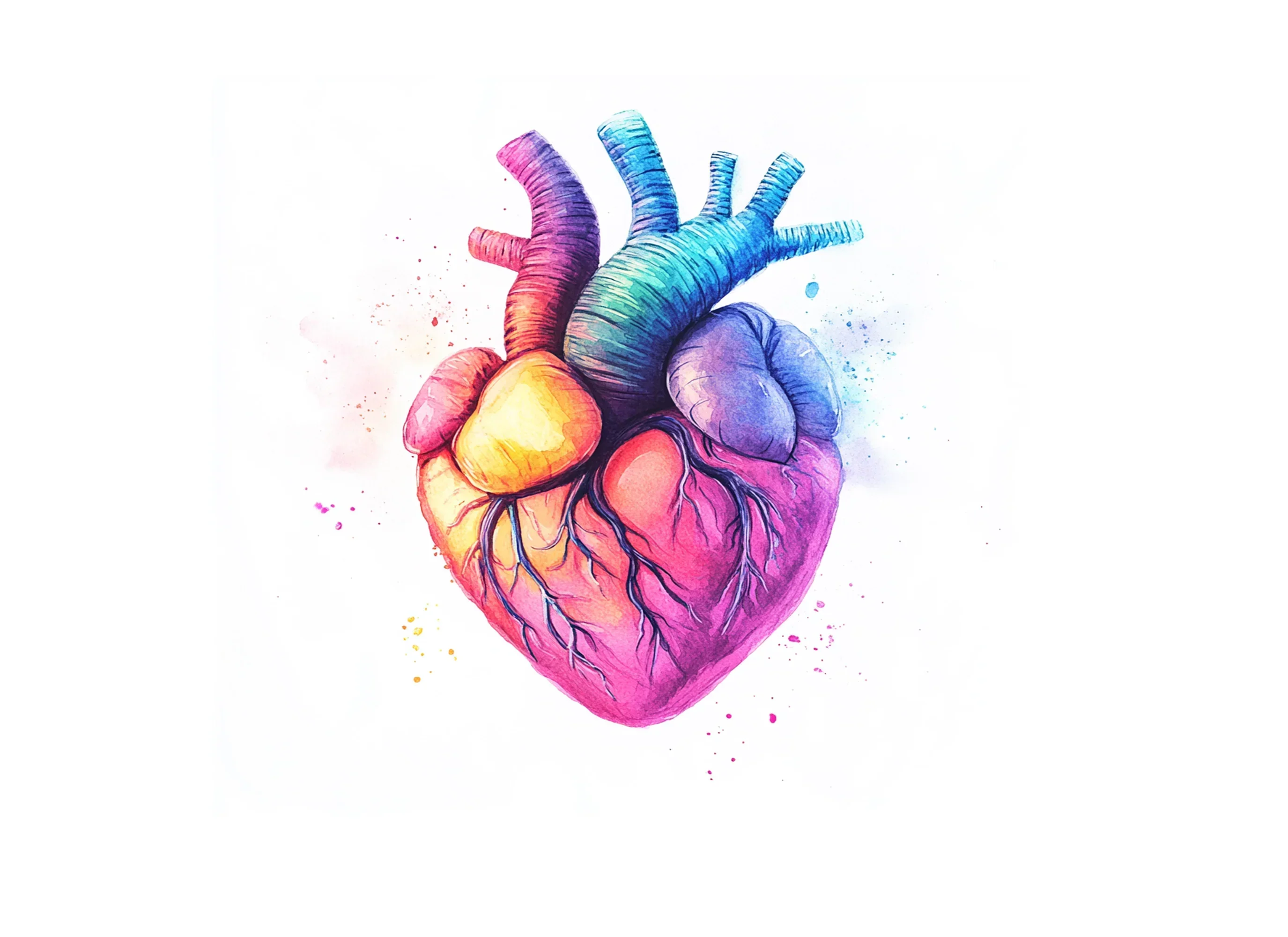 Colorful Anatomical Heart Clipart Bundle - Image 3