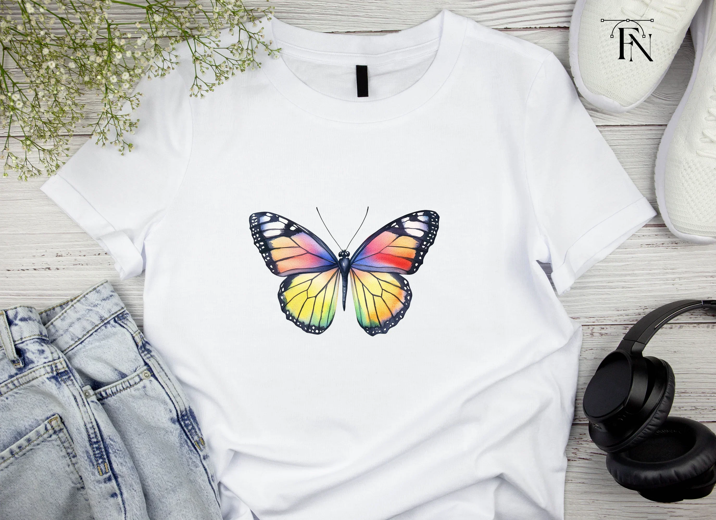 Colorful Butterfly Clipart Bundle - Image 5