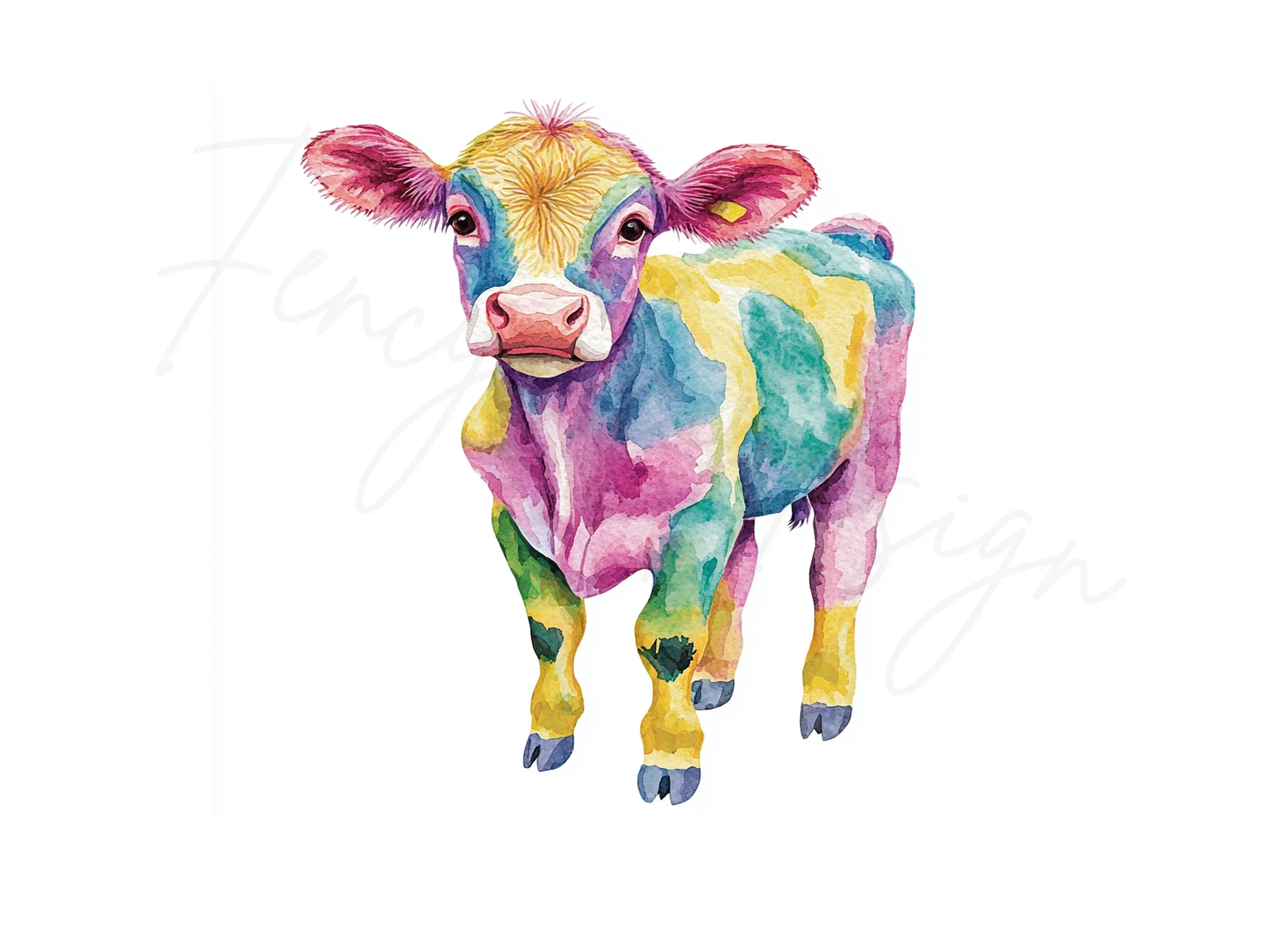 Colorful Cow Clipart Bundle - Image 2