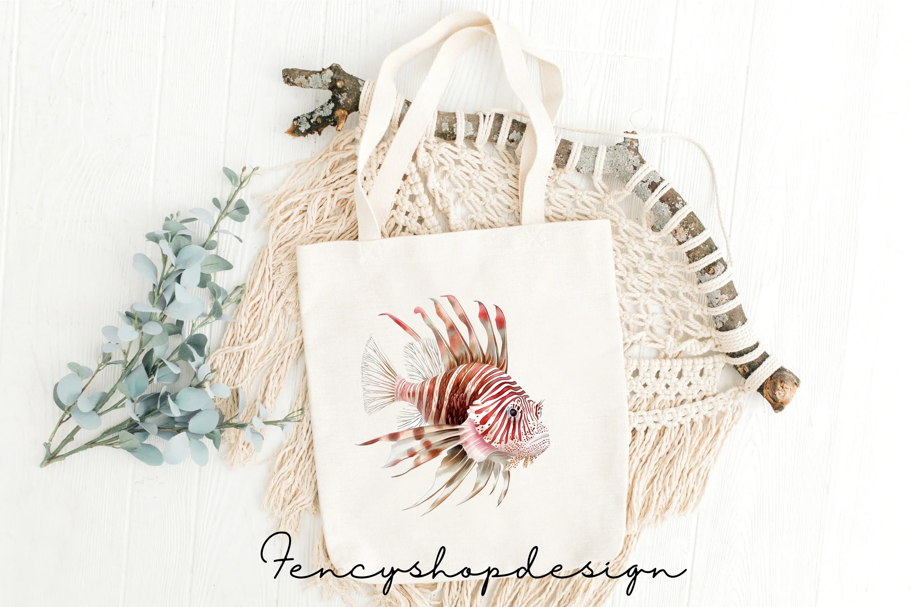 Colorful Lionfish Aquatic Creature Clipart Bundle - Image 3