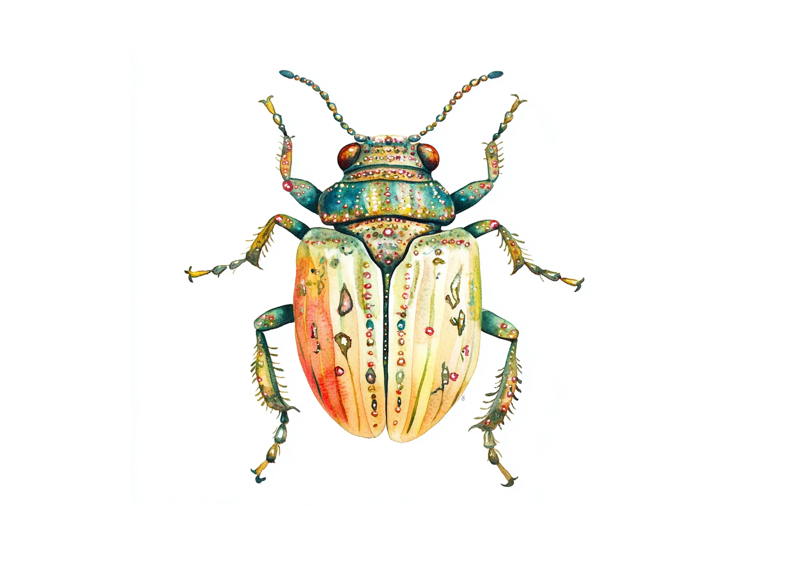 Colorful Ornate Beetle Clipart Bundle - Image 2