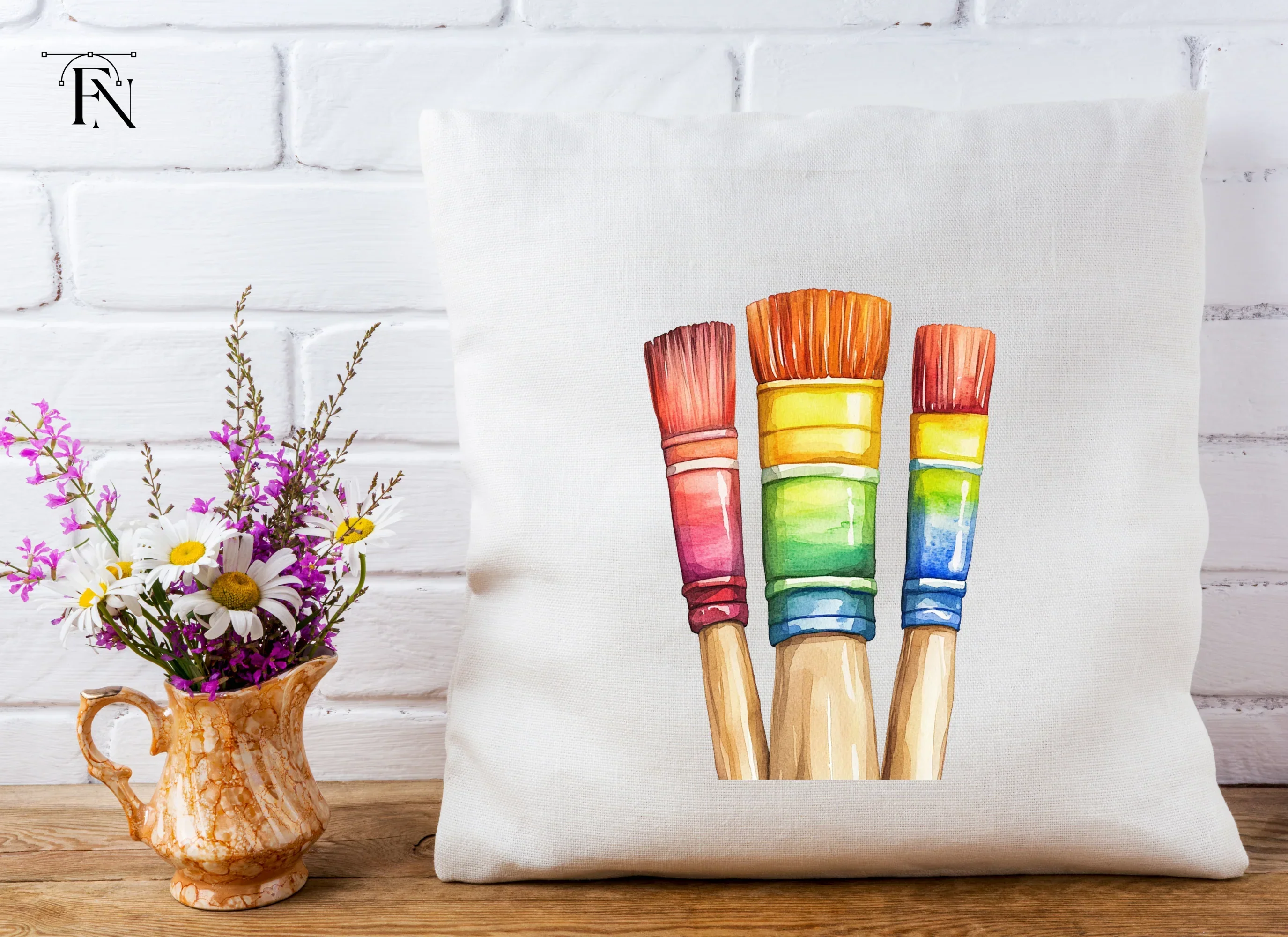 Colorful Paint Brushes Clipart Bundle - Image 4