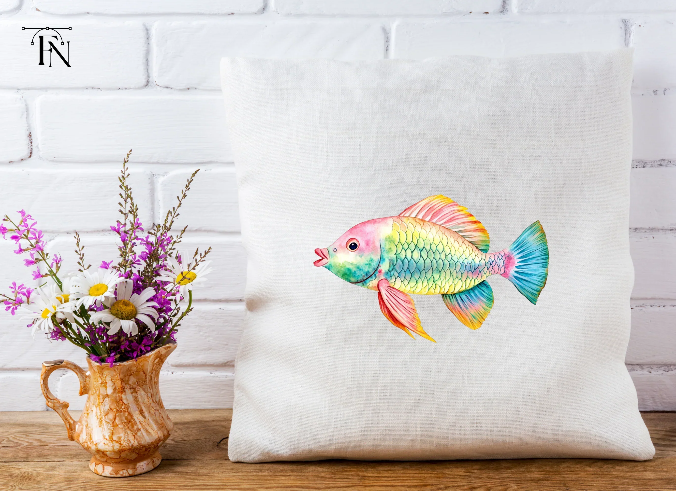 Colorful Rainbow Fish Clipart Bundle - Image 5