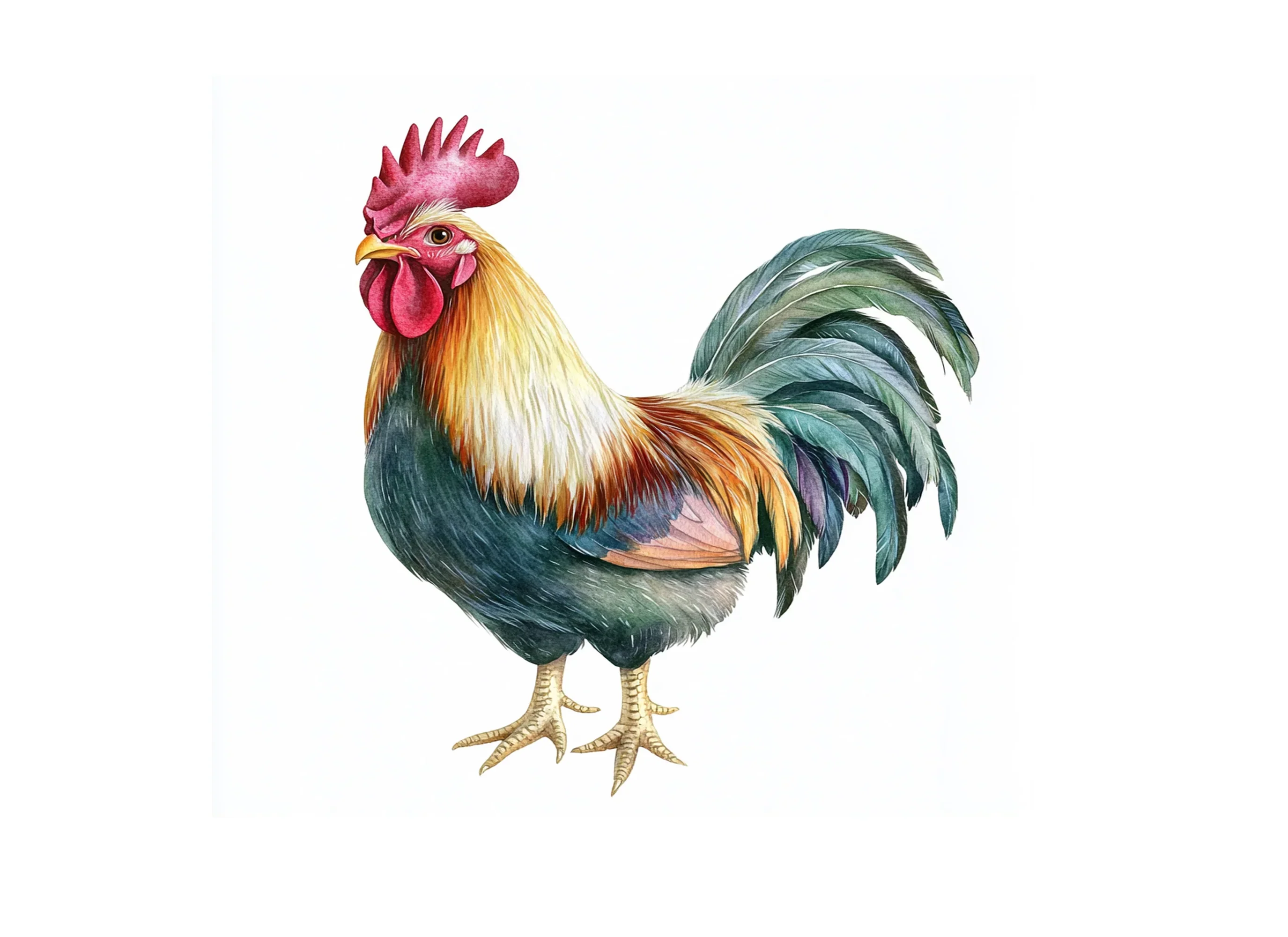Colorful Rooster Illustrations Clipart Bundle - Image 2