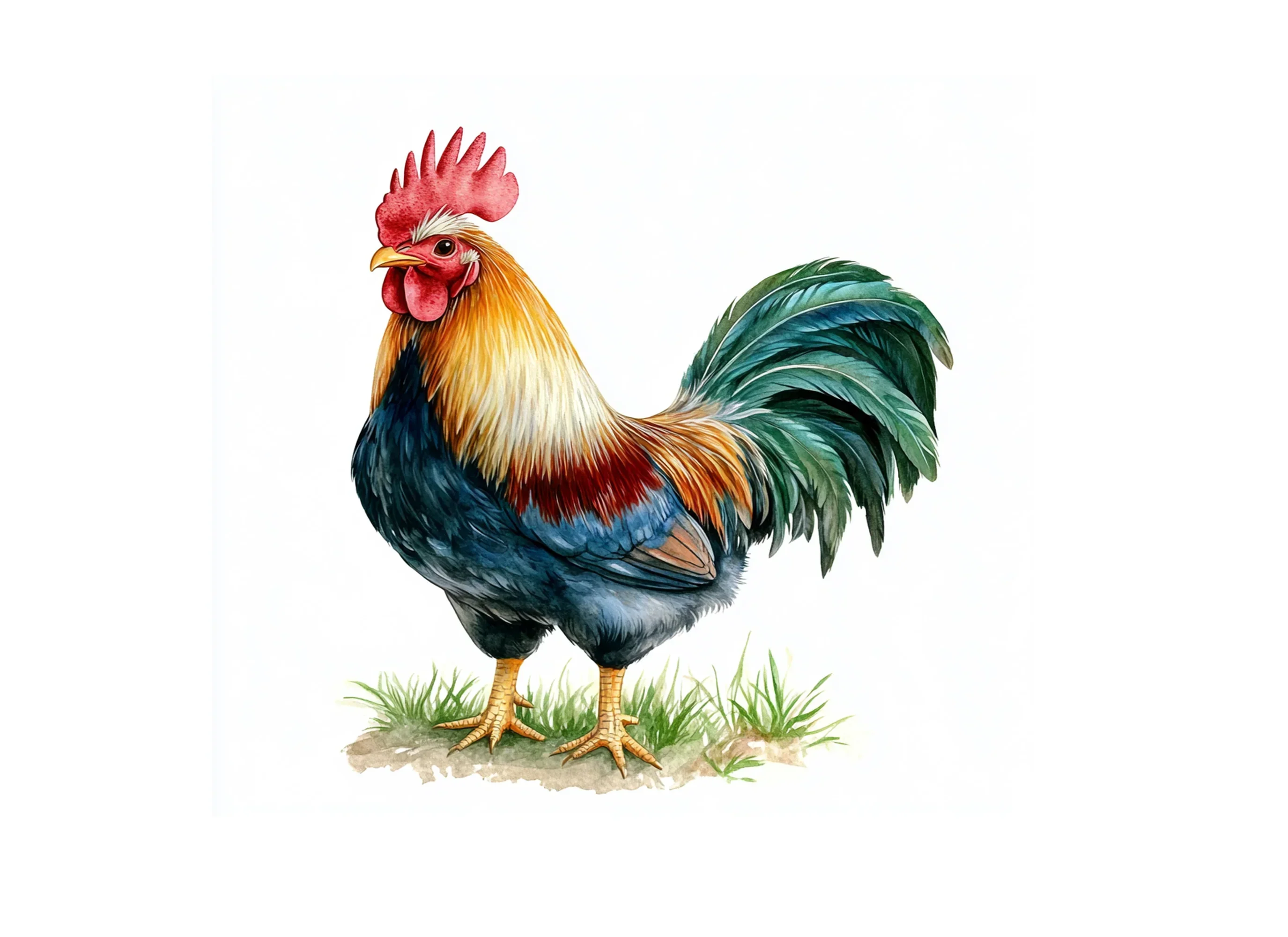 Colorful Rooster Illustrations Clipart Bundle - Image 3