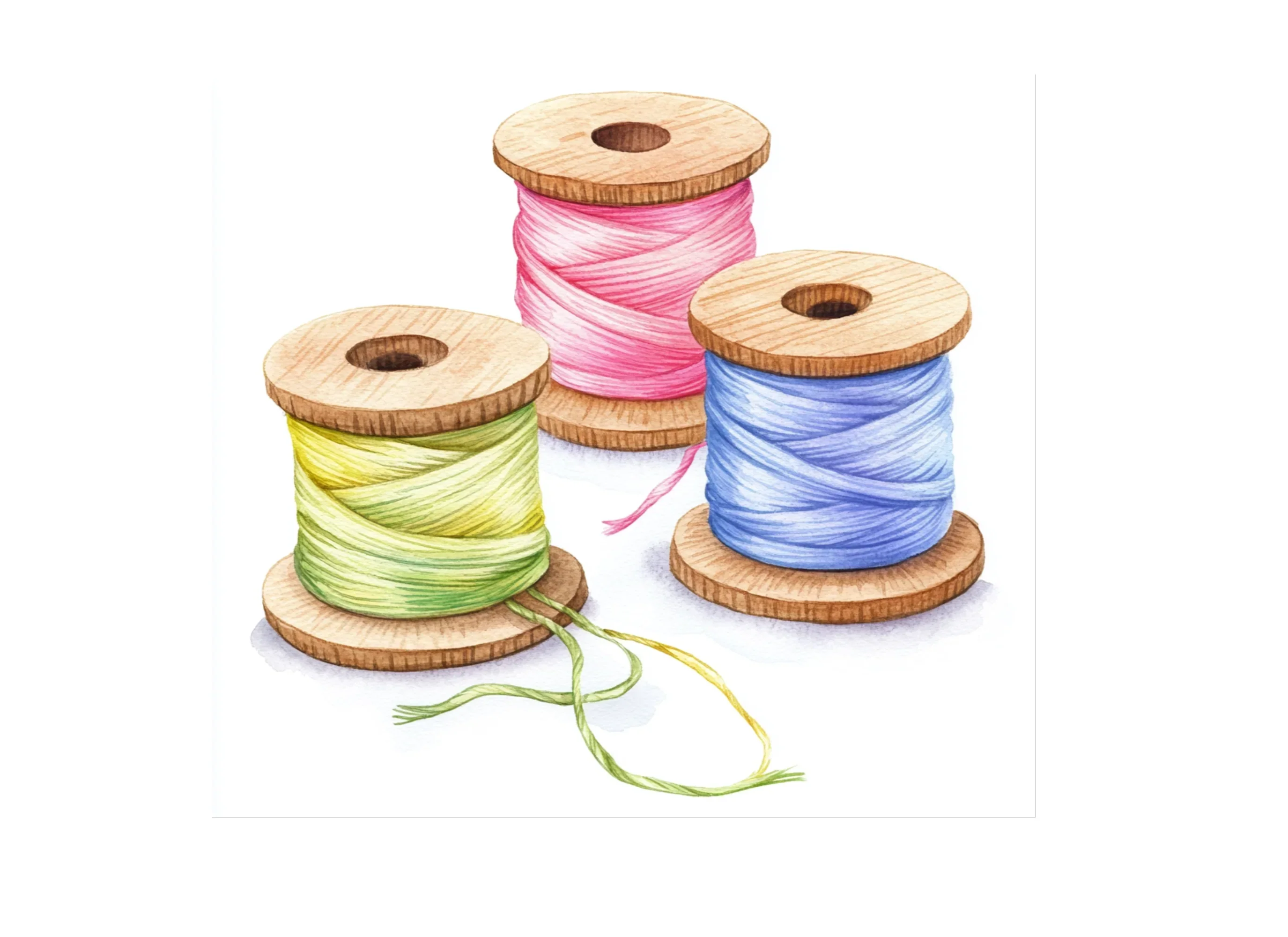 Colorful Sewing Thread Clipart Bundle - Image 3