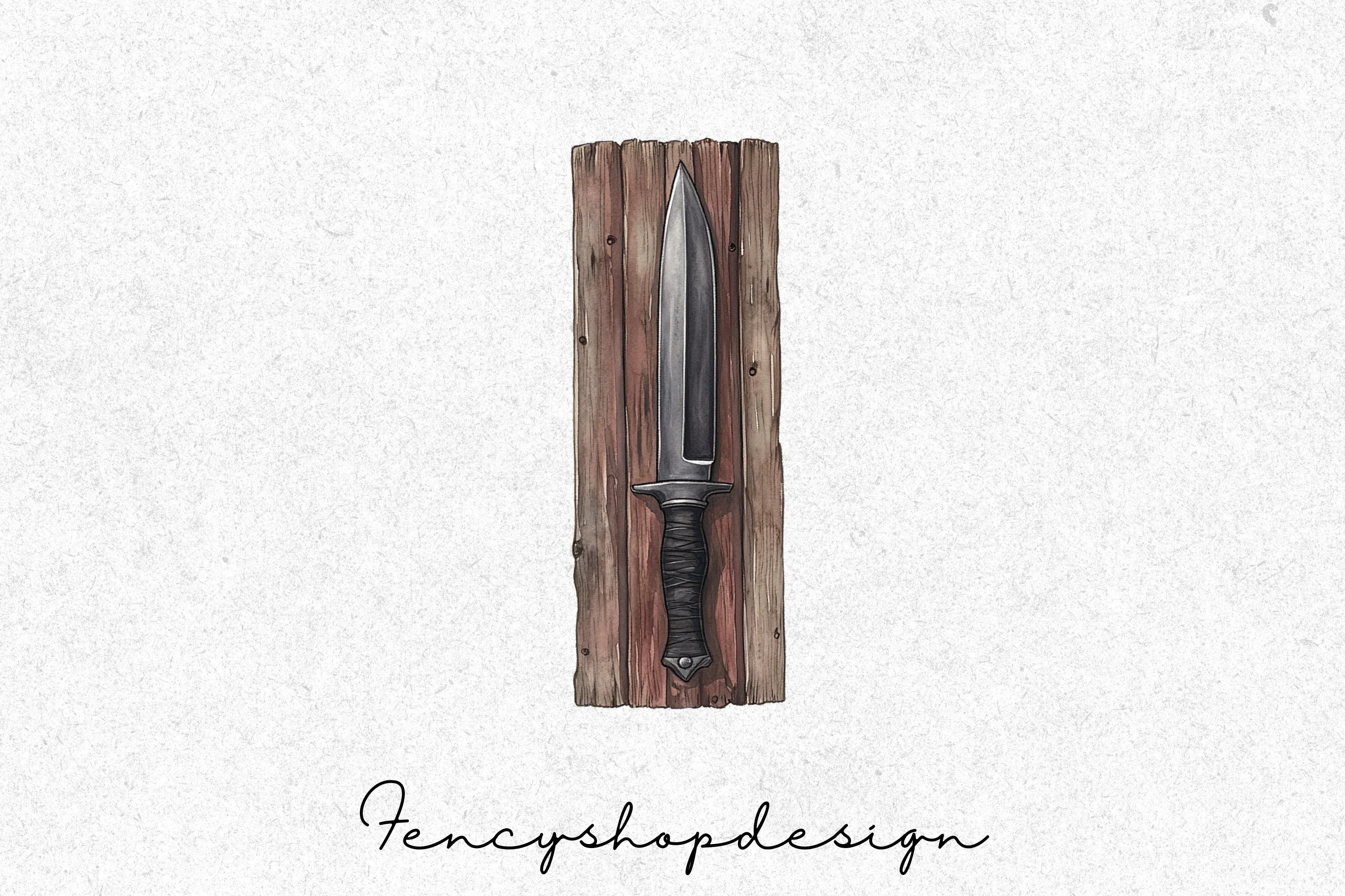 Combat Knife and Dagger Weapon Clipart Bundle - Image 3