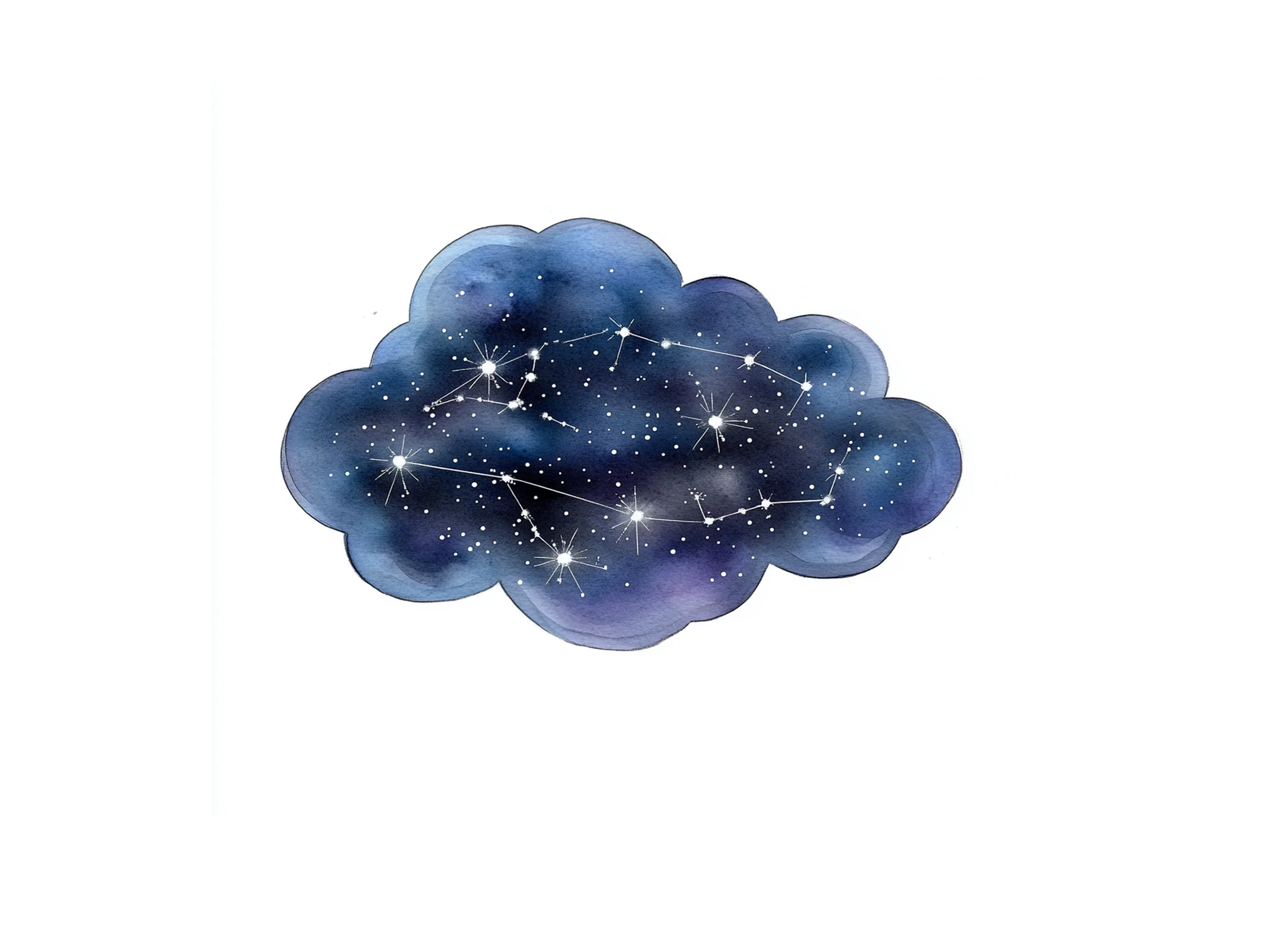 Constellation Cloud Clipart Bundle - Image 3