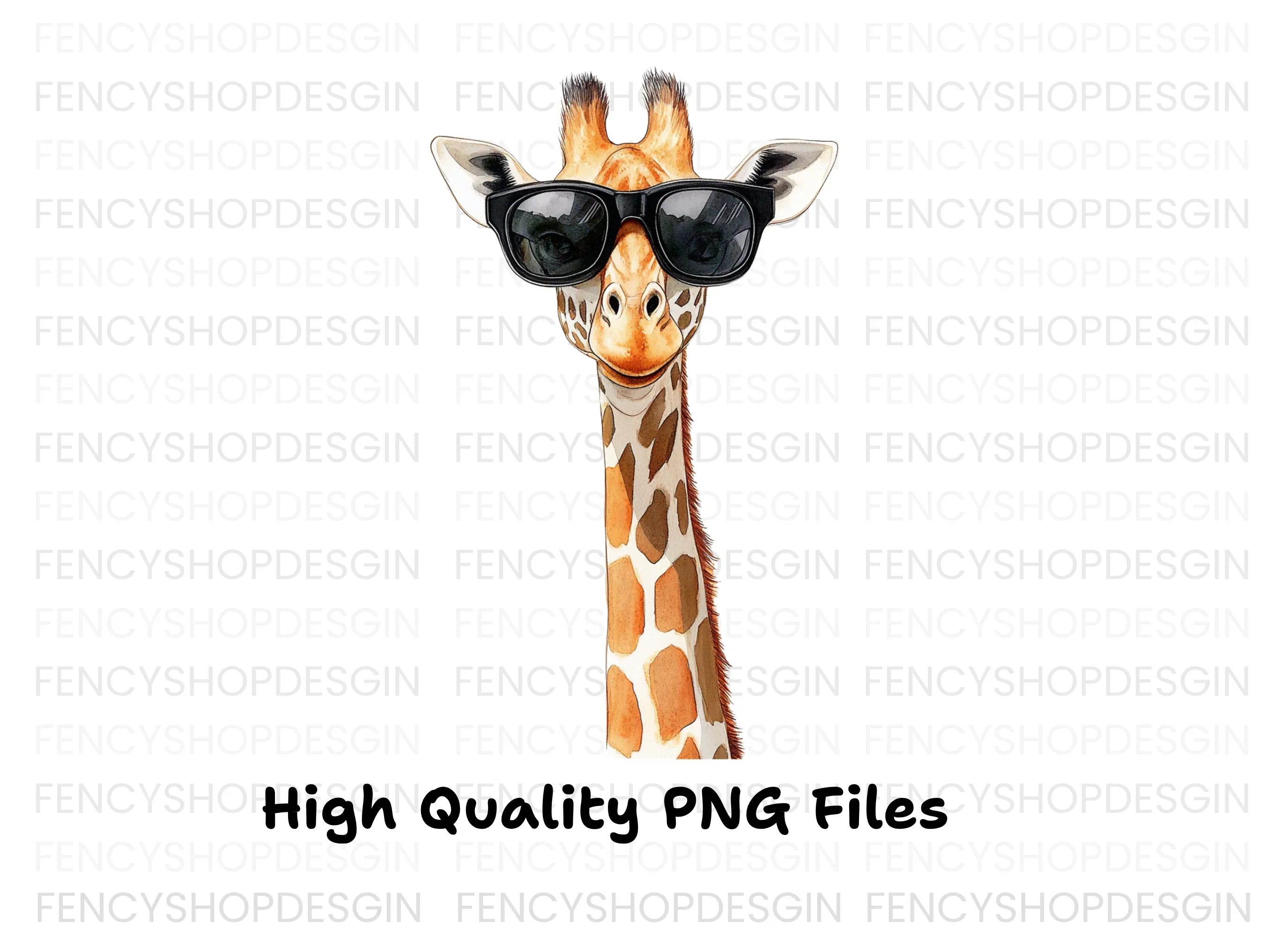 Cool Giraffe With Sunglasses Clipart Bundle - Image 3